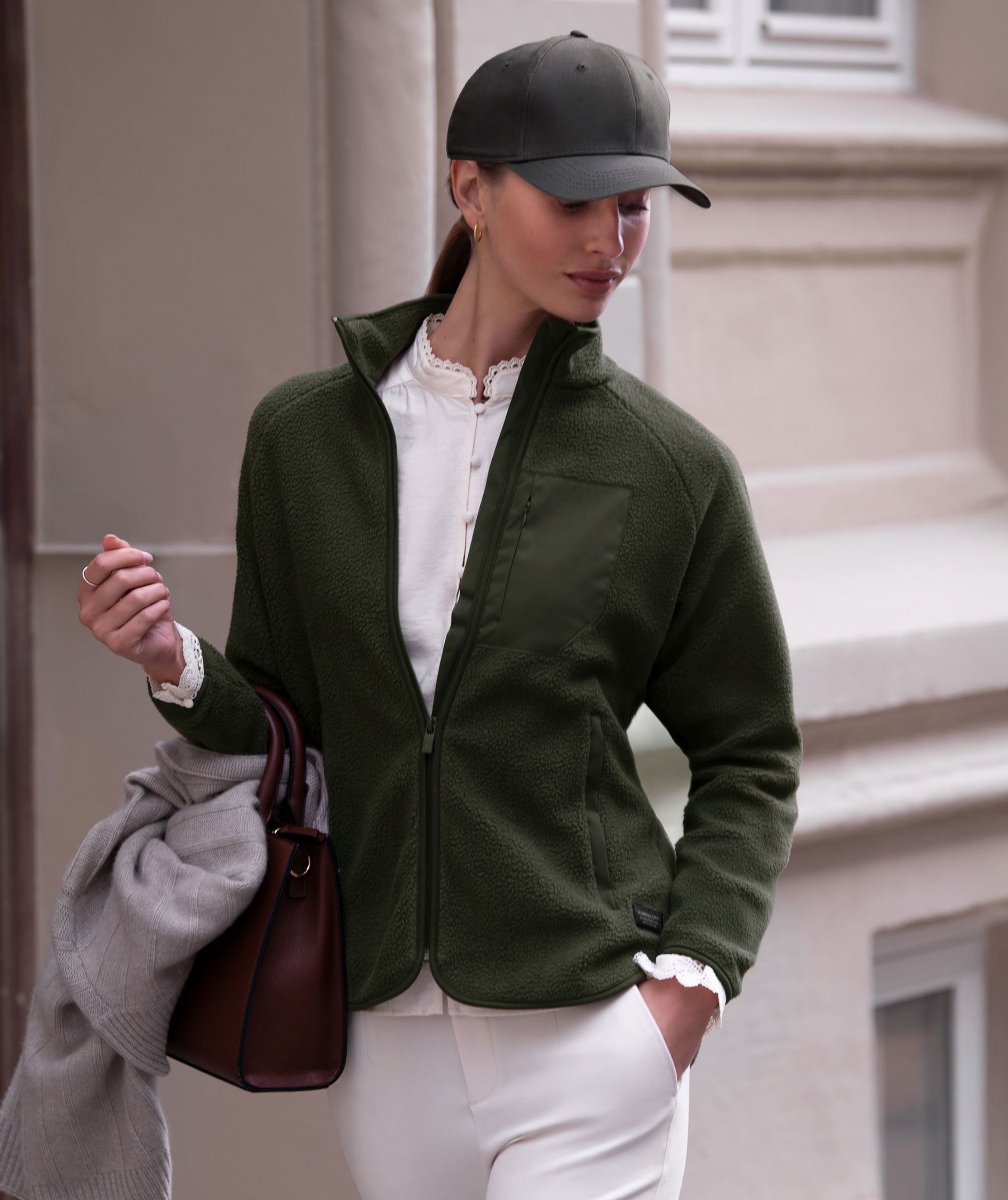 Nimbus Play Timberlake women's fibre pile jacket, Olive Green, large image number 8