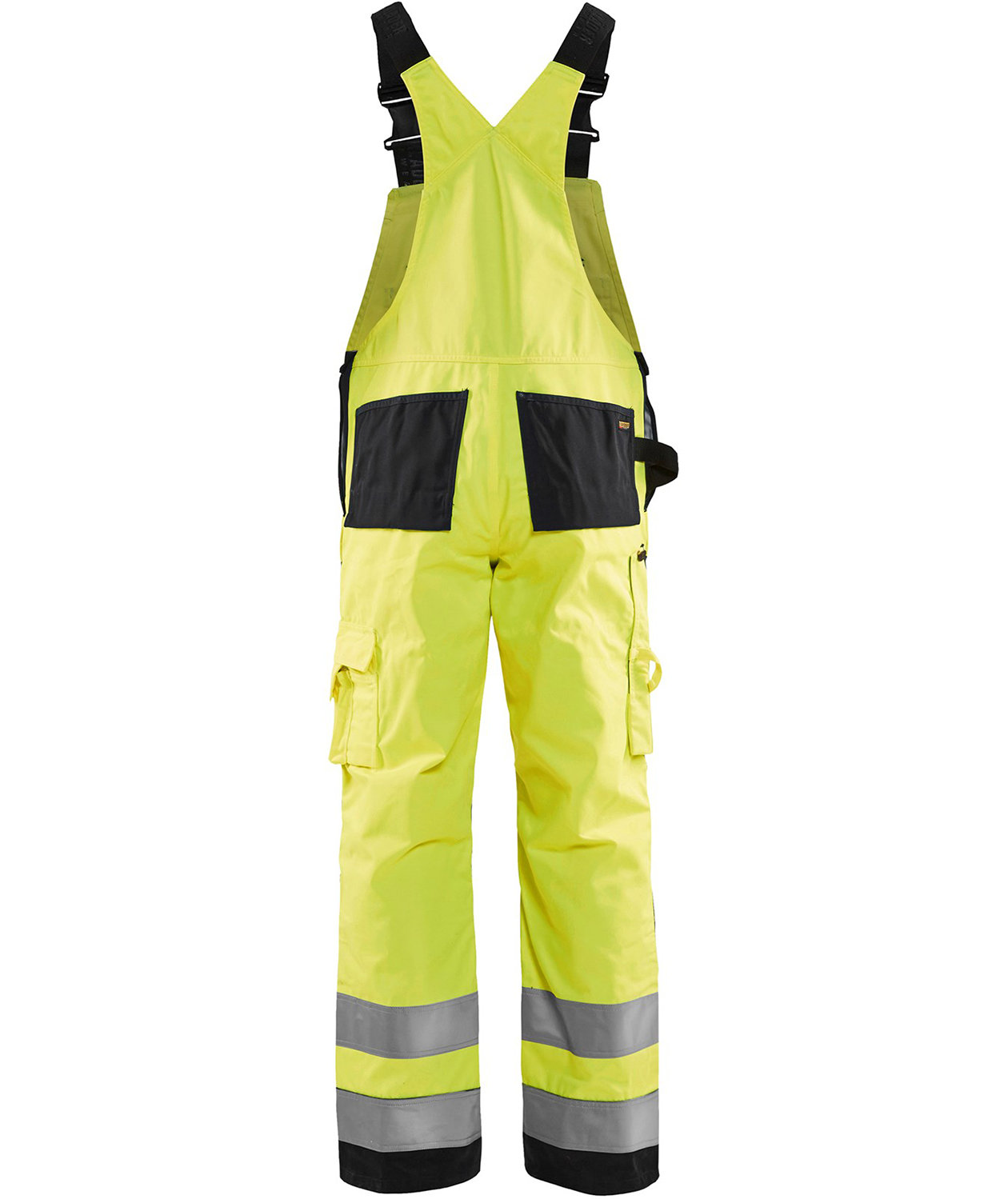 Bl&aring;kl&auml;der arbetsh&auml;ngselbyxa, Varsel Gul/Svart, large image number 1