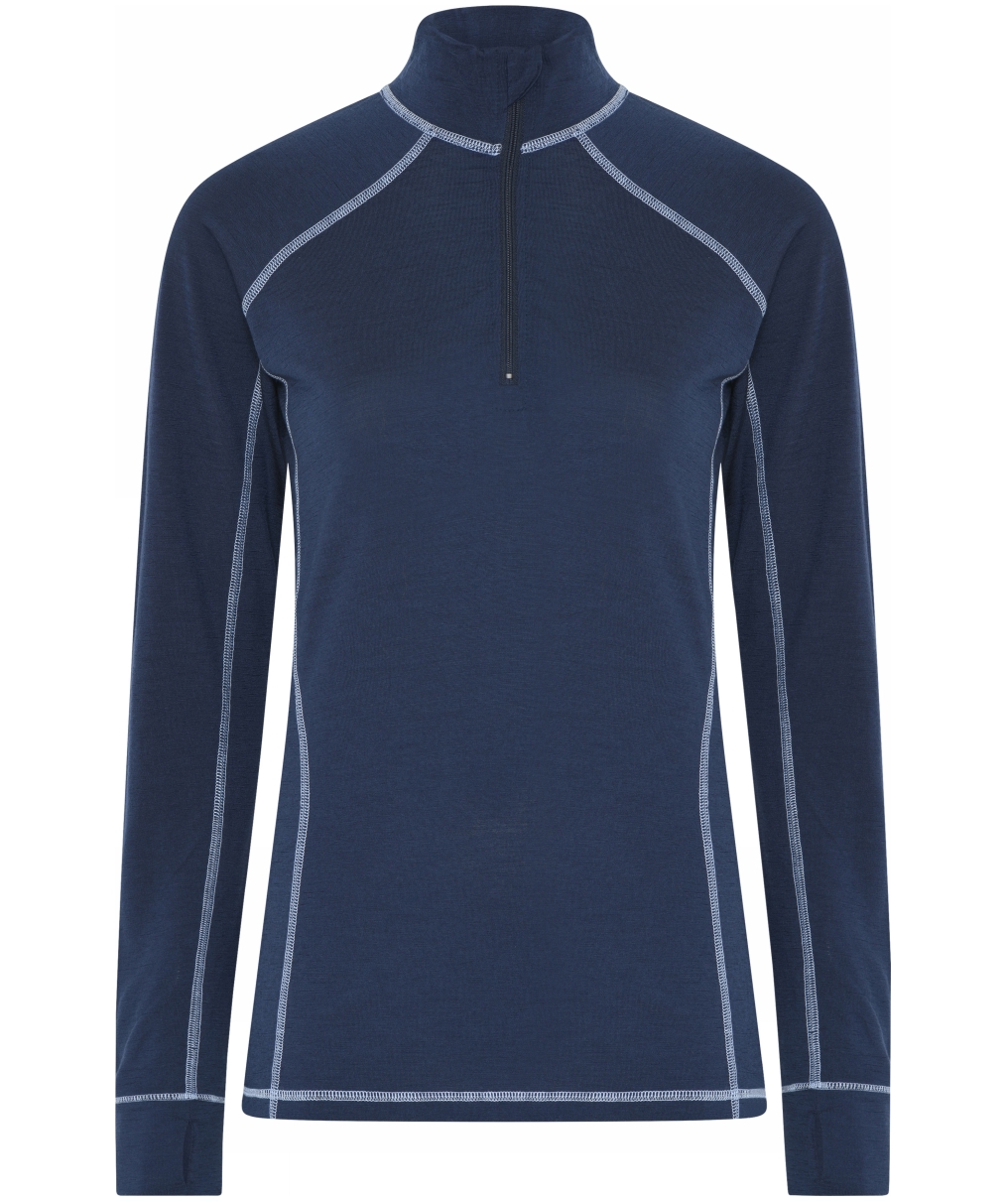 Dovre baselayertr&ouml;ja med merinoull dam, Navy