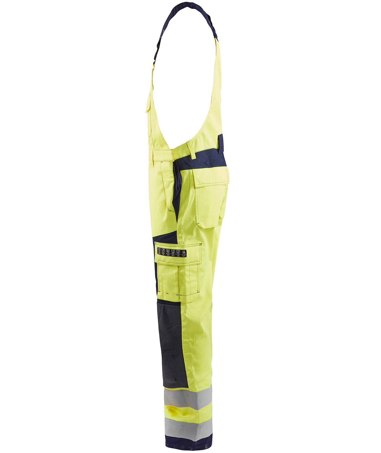 Bl&aring;kl&auml;der Multinorm bib and brace, Hi-vis Yellow/Marine, large image number 2