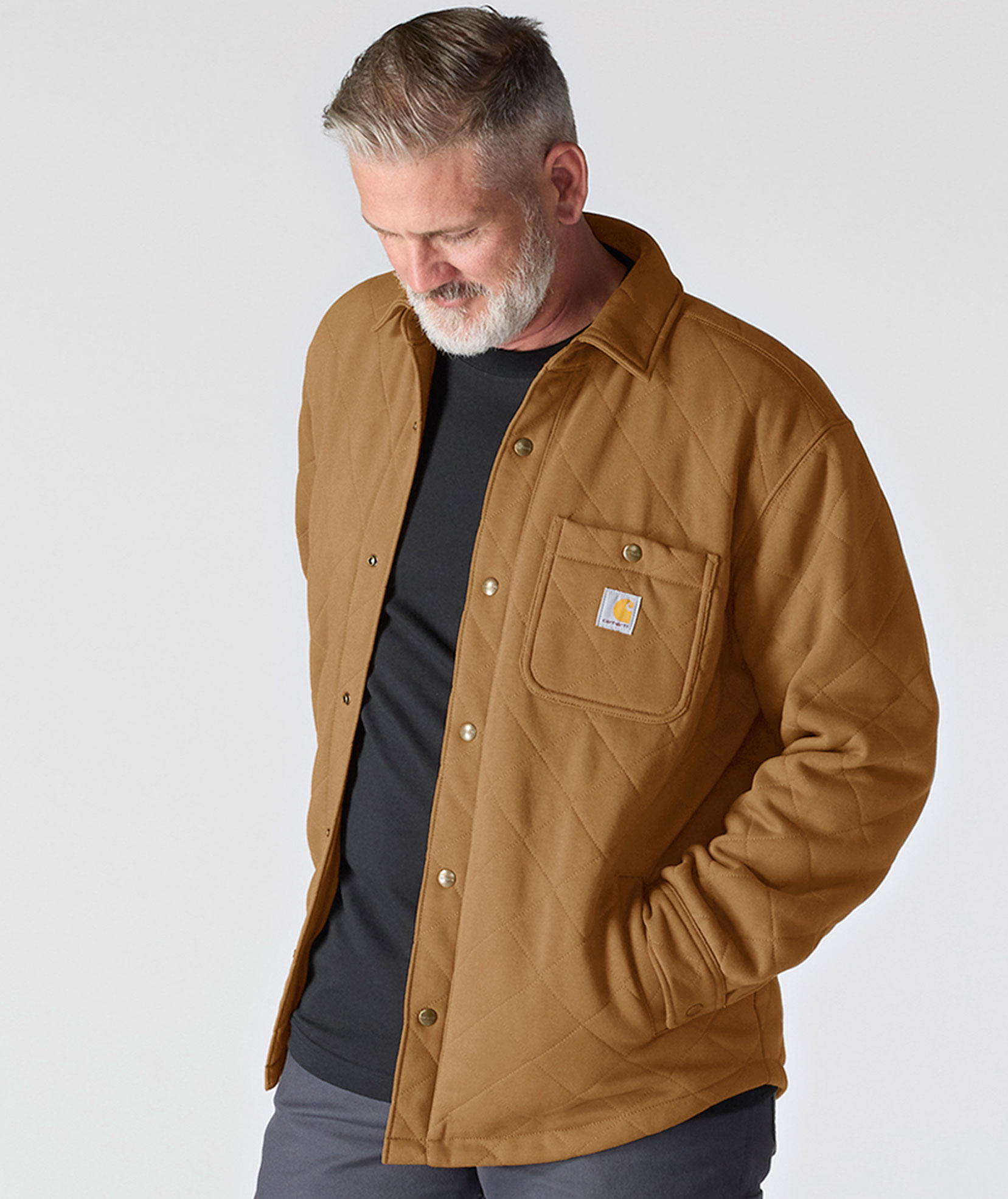 Carhartt quiltet Hemdjacke, Carhartt Brown