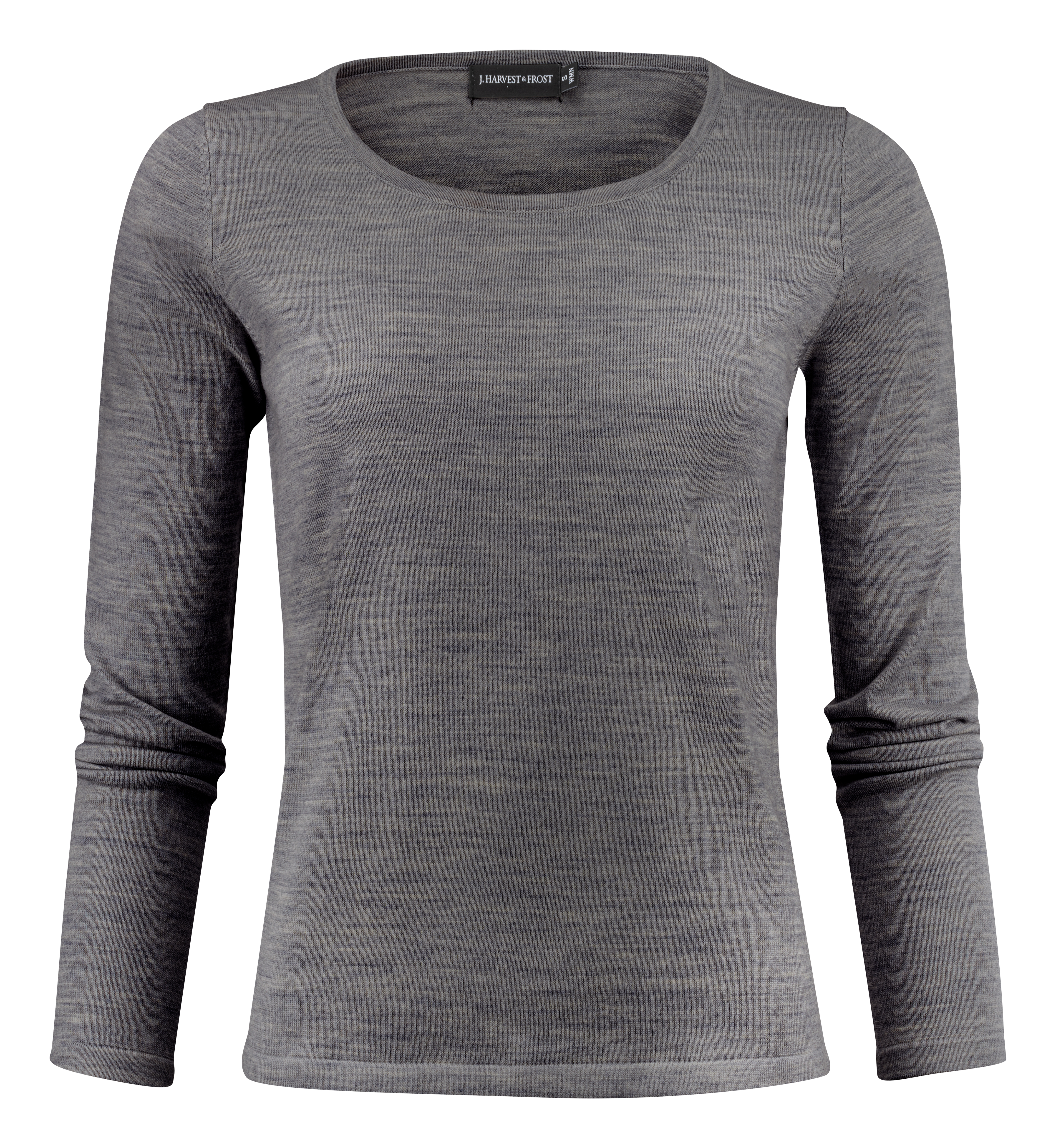 J. Harvest & Frost Damen Strickpullover mit Merinowolle, Dark Grey Melange, Dark Grey Melange, swatch