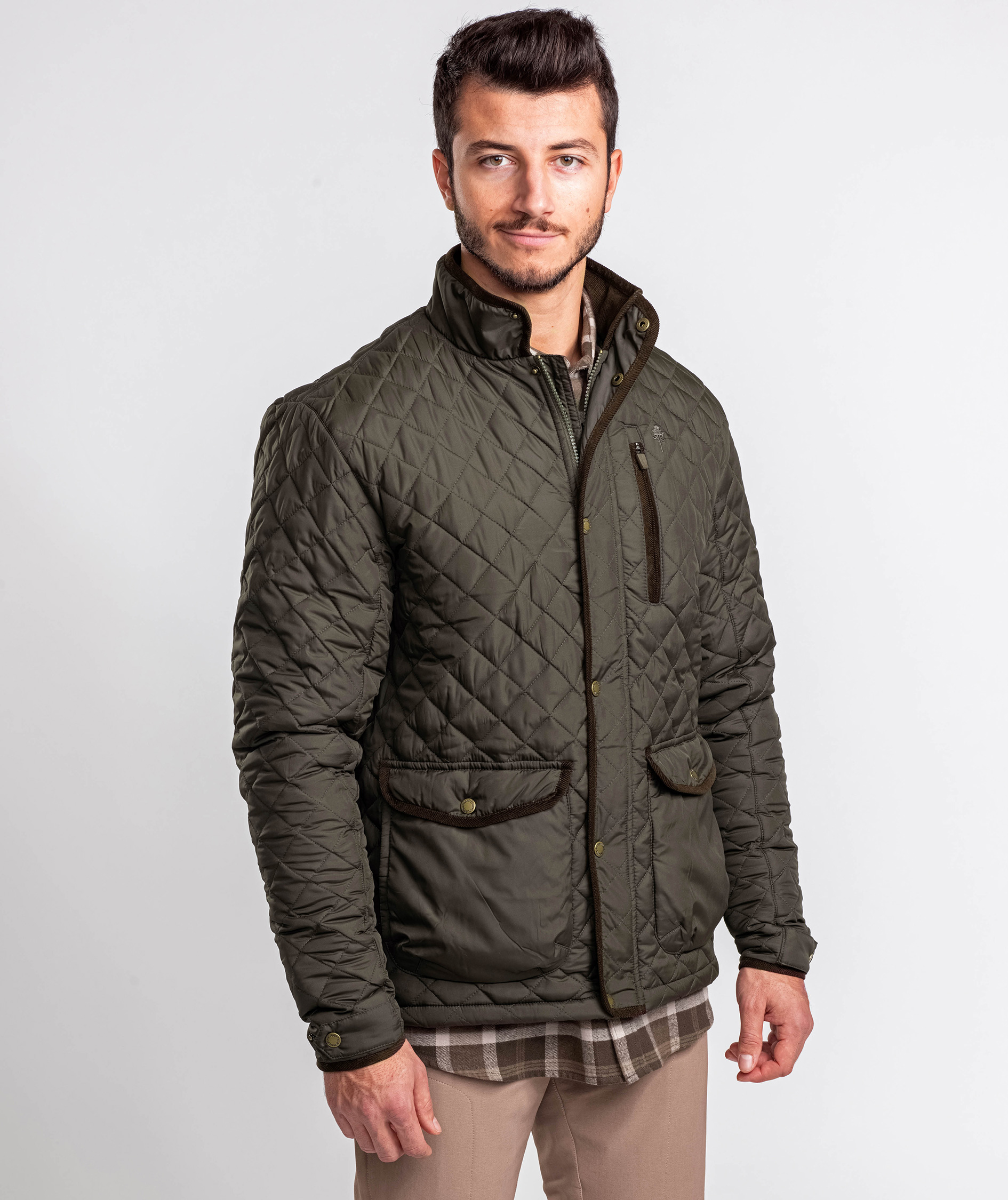 Pinewood&nbsp;Nydala Classic Quilted jakke, Mosgr&oslash;n