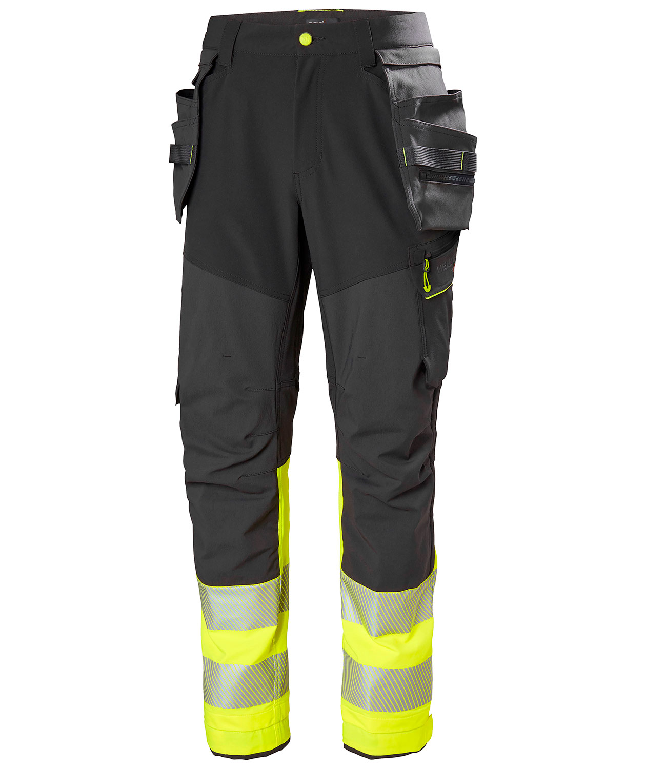 Helly Hansen ICU BRZ h&aring;ndverksbukse full stretch, Ebony/Hi-Vis Gul