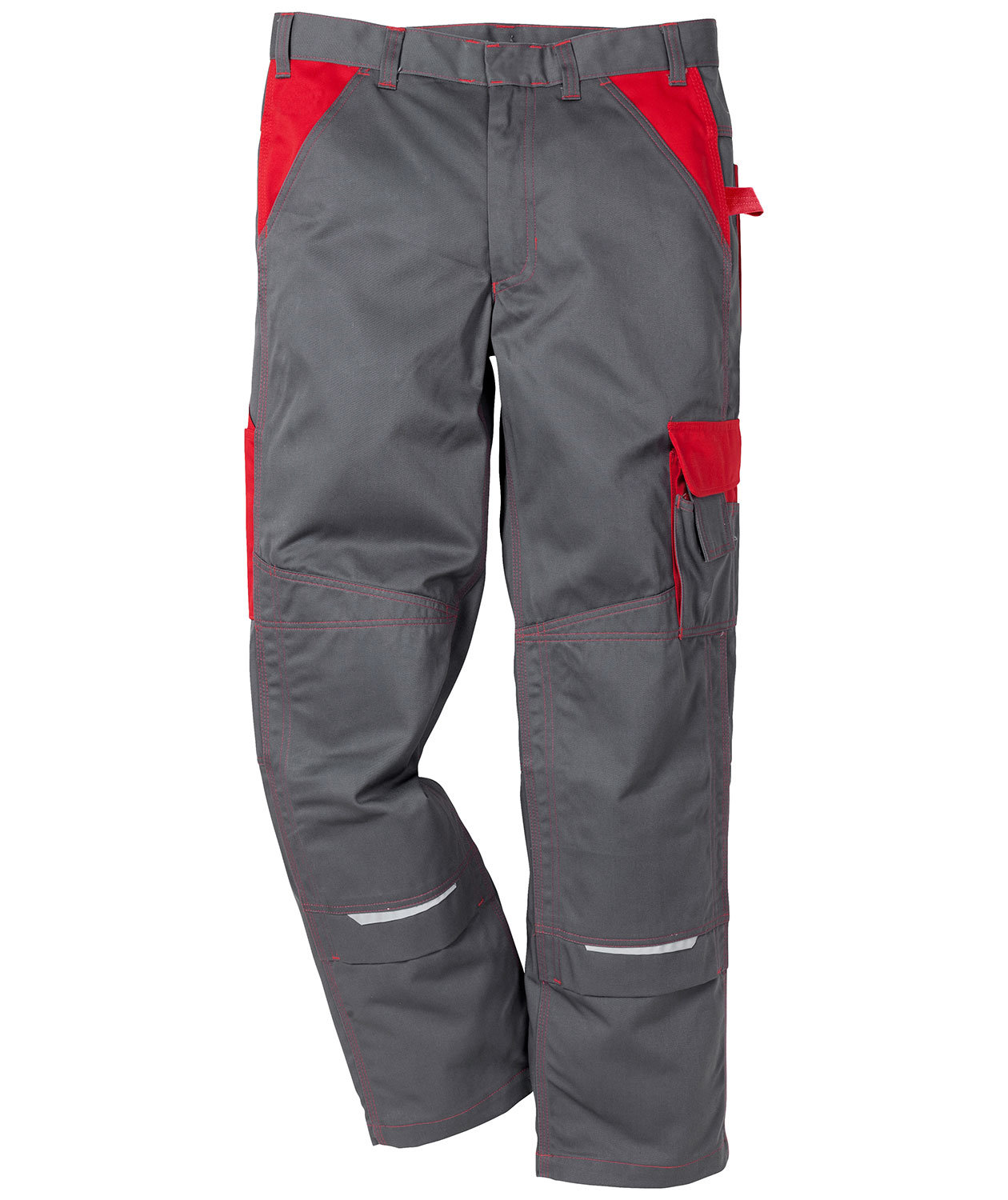 Kansas Icon Arbeitshose, Grau/Rot, Grau/Rot, swatch