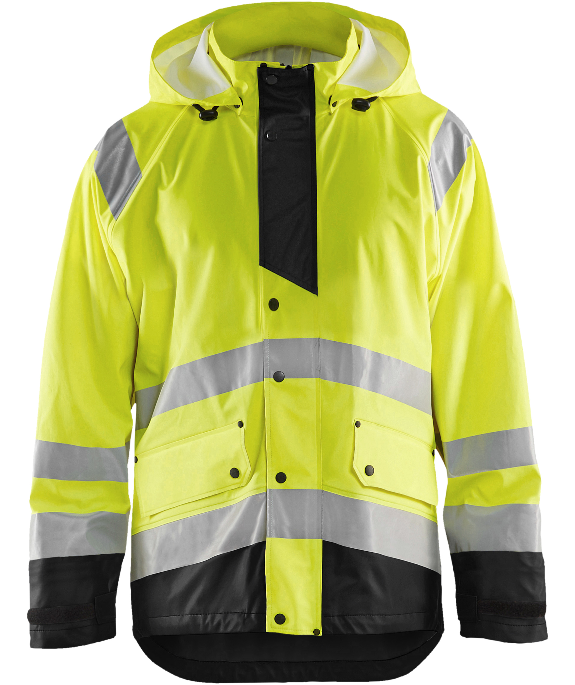 Bl&aring;kl&auml;der regnjakke, Hi-vis Gul/Svart