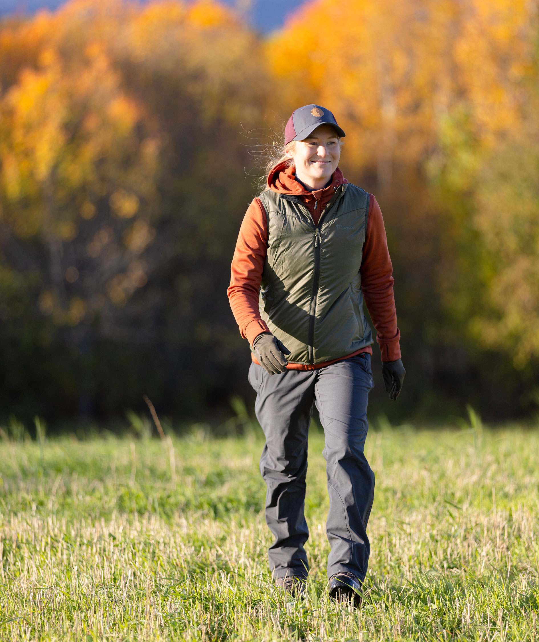 Pinewood Insulation damevest med uld, Moss green, large image number 10