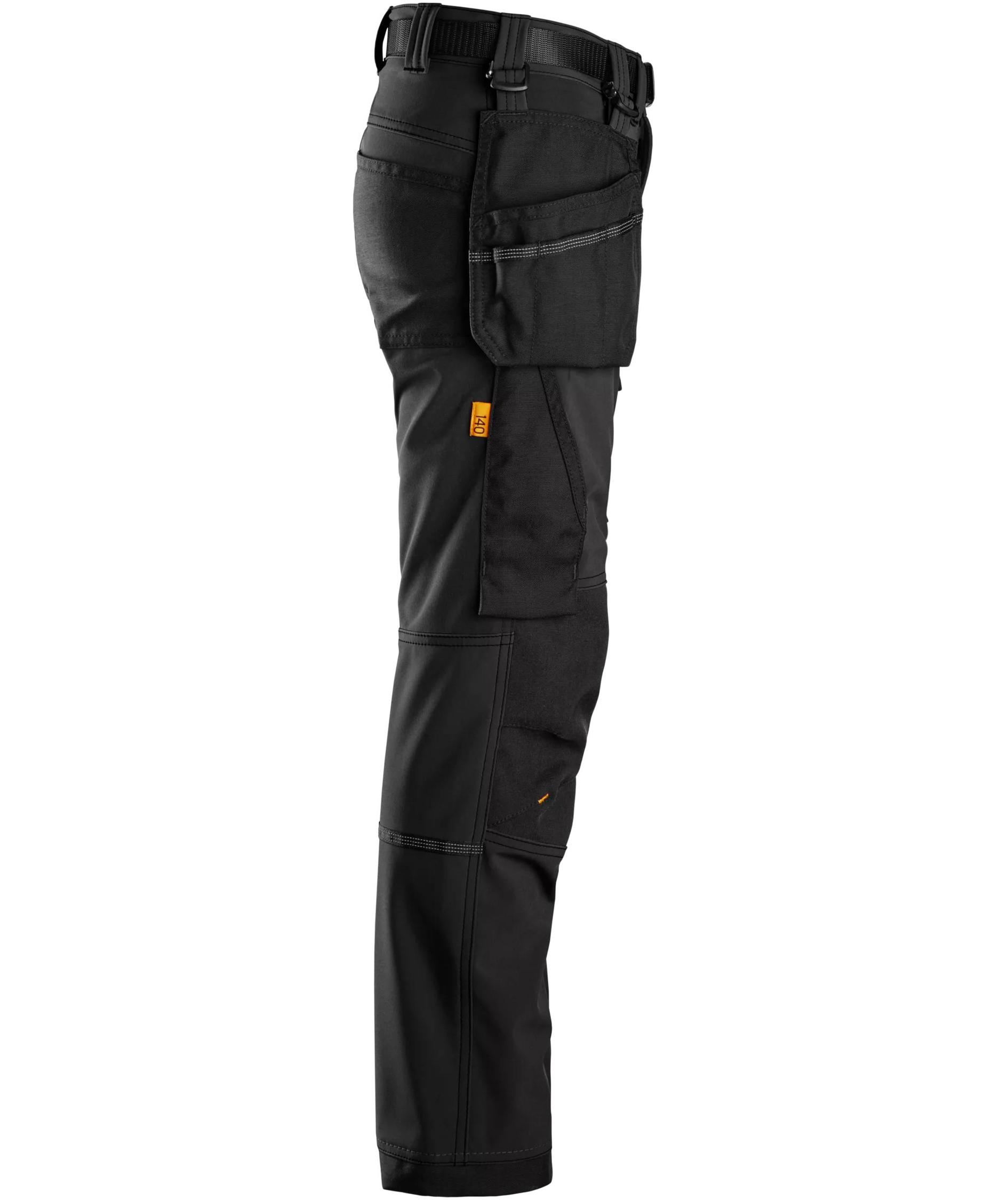 Snickers AllroundWork craftsman trousers 7575 for kids full stretch, Black, large image number 3