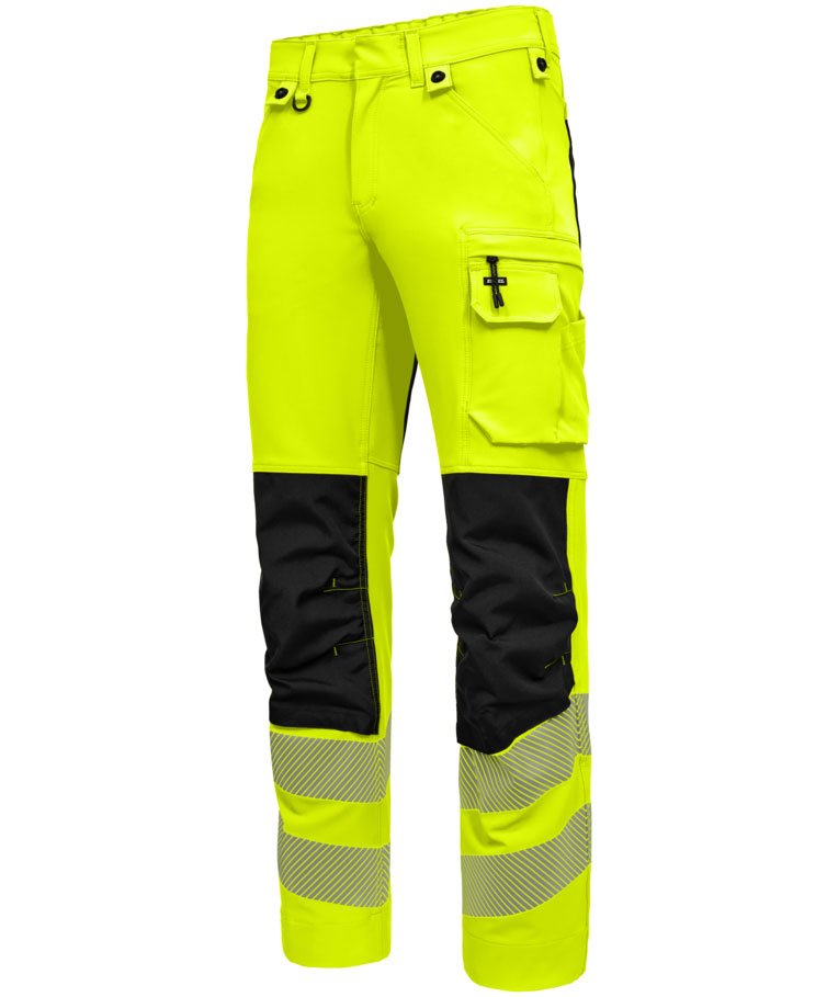 Engel Safety work trousers full stretch, Hi-vis Yellow/Black, large image number 2