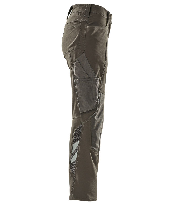 Mascot Accelerate diamond fit arbetsbyxa dam full stretch, M&ouml;rk Antracit, large image number 2