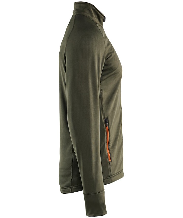 Bl&aring;kl&auml;der Striker fleece sweater, Forest green/Rust, large image number 2