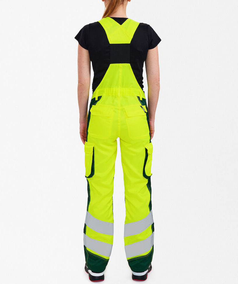 Engel Safety Light women's bib and brace, Hi-vis yellow/Green, large image number 3