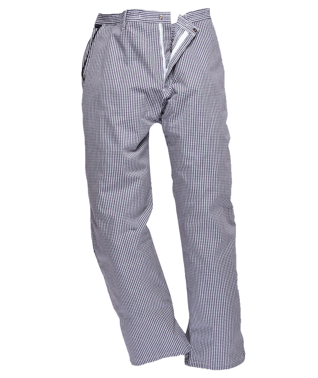 Portwest kockbyxa, Rutigt Bl&aring;/Vit, large image number 2