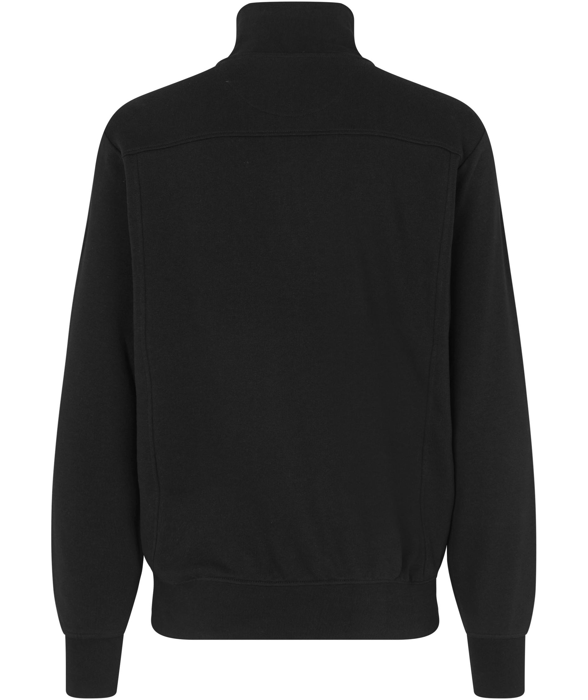 ID Sweatshirt med kort lynl&aring;s, Sort