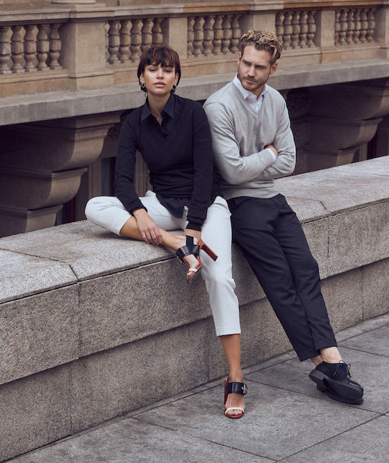 Clique Aston striktr&oslash;je, Gr&aring;meleret, large image number 2