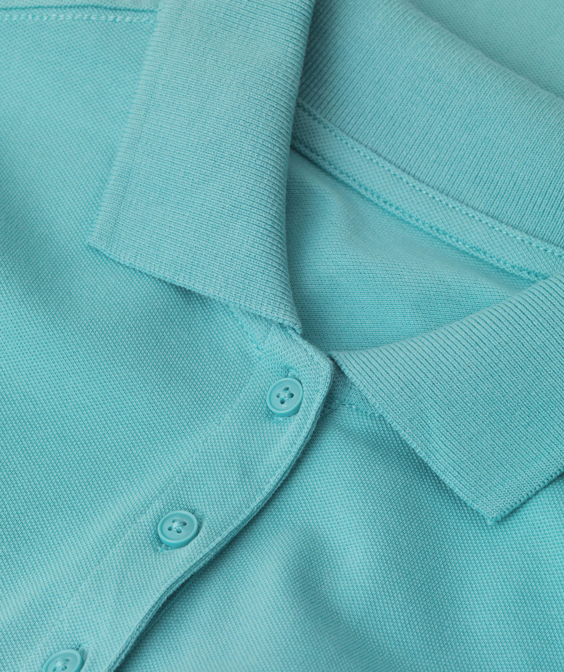 ID organic women's polo shirt, Dusty Aqua, large image number 3