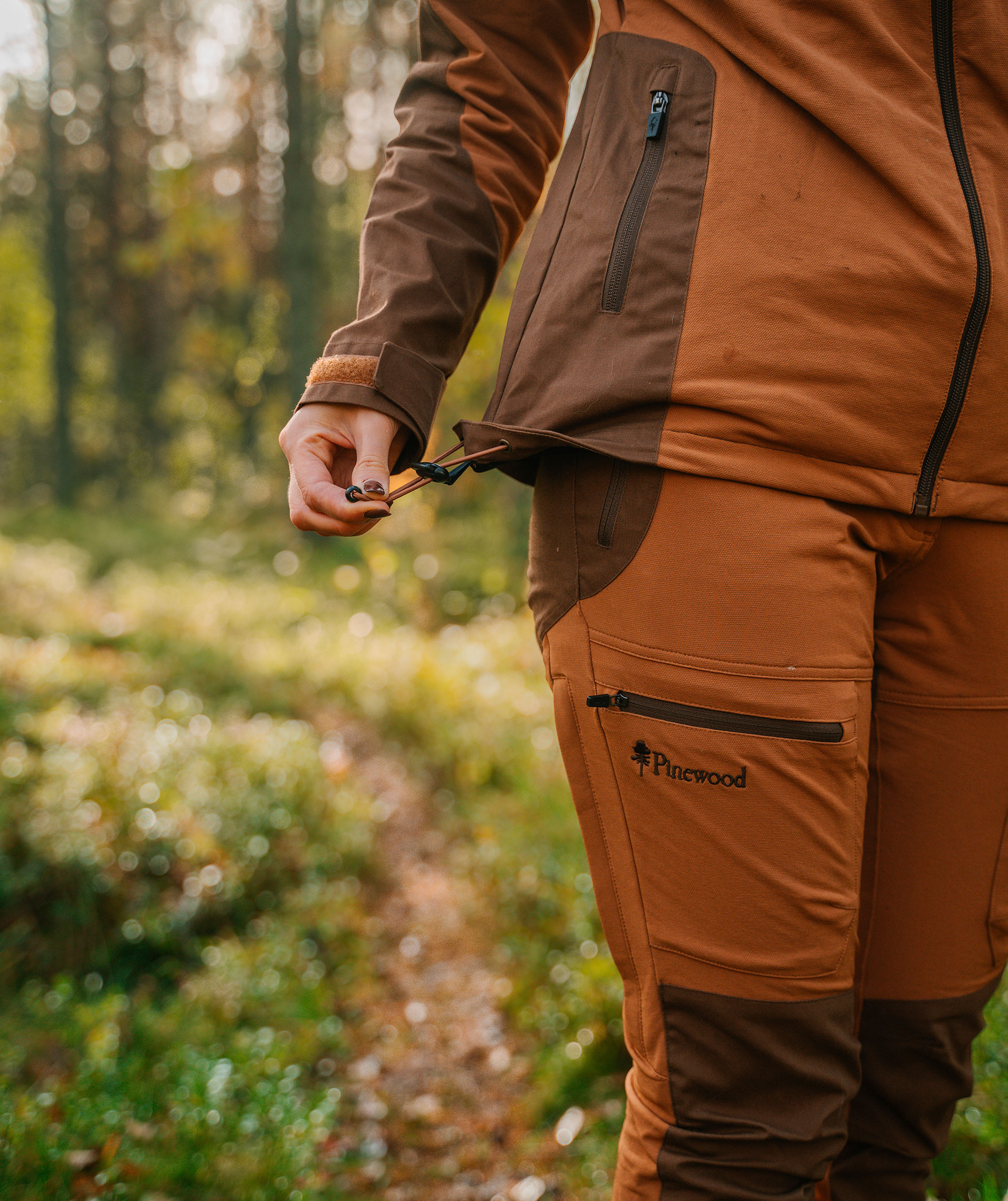 Pinewood Finnveden Hybrid damebukser, Fudge/Nougat, large image number 6