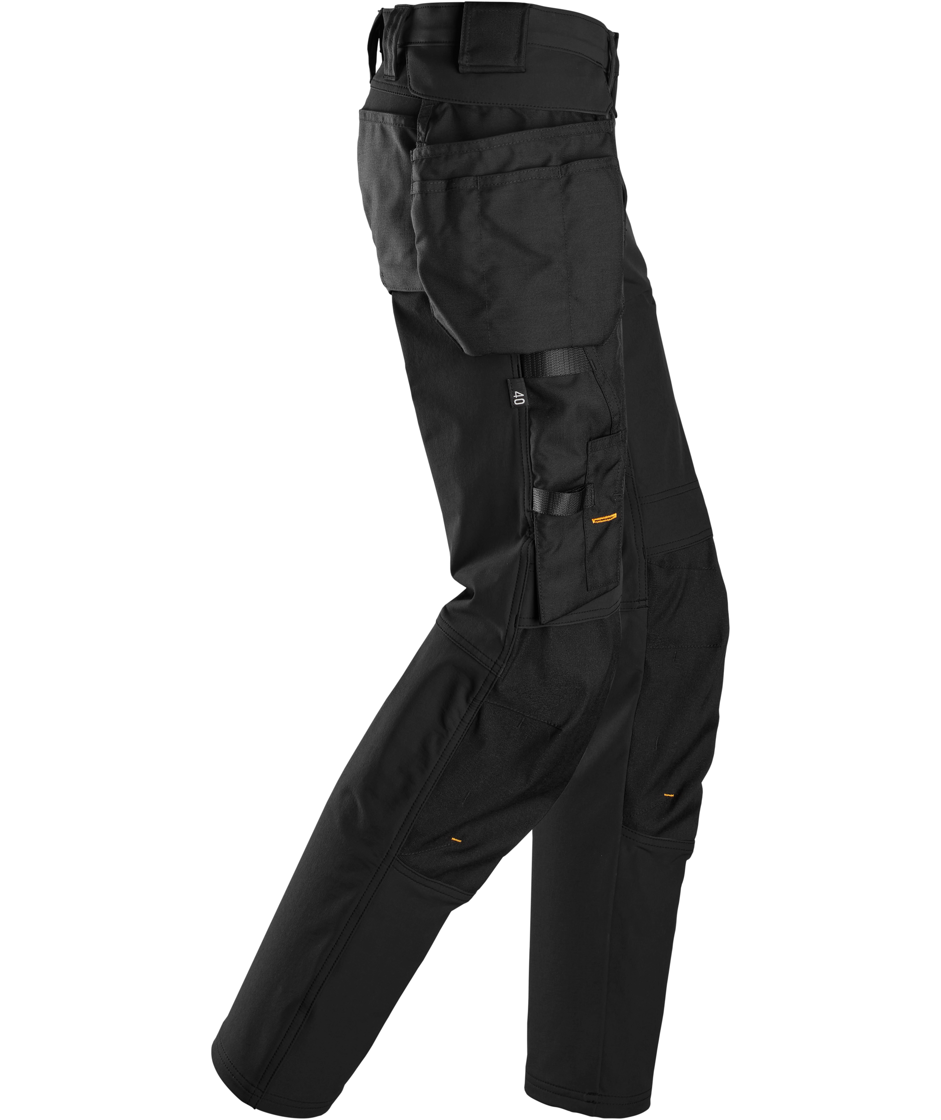 Snickers AllroundWork women's craftsman trousers 6771 full stretch, Black/Black, large image number 2