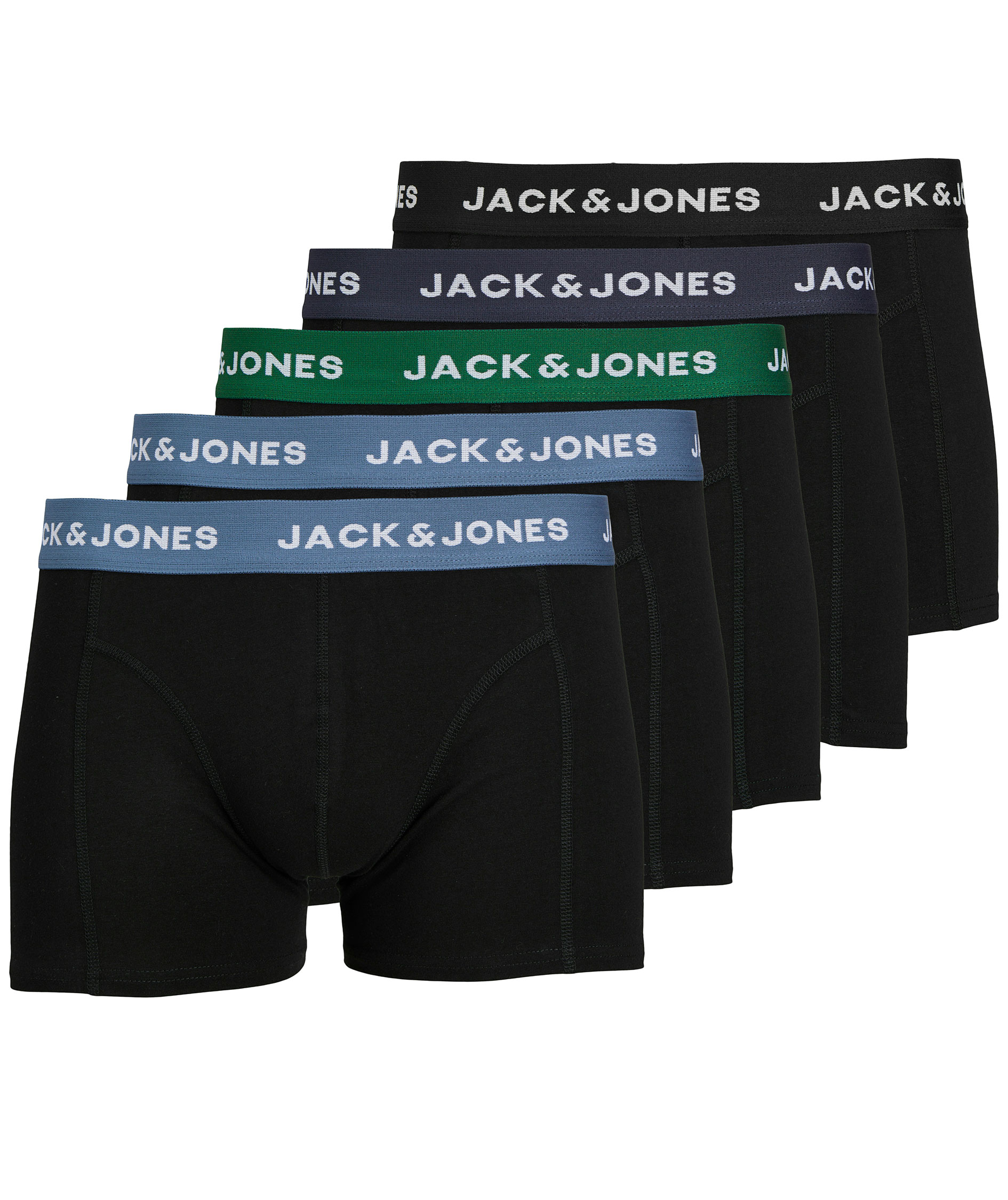 Jack & Jones JACSOLID 5er-Pack Boxershorts, Black/Blue, Black/Blue, swatch