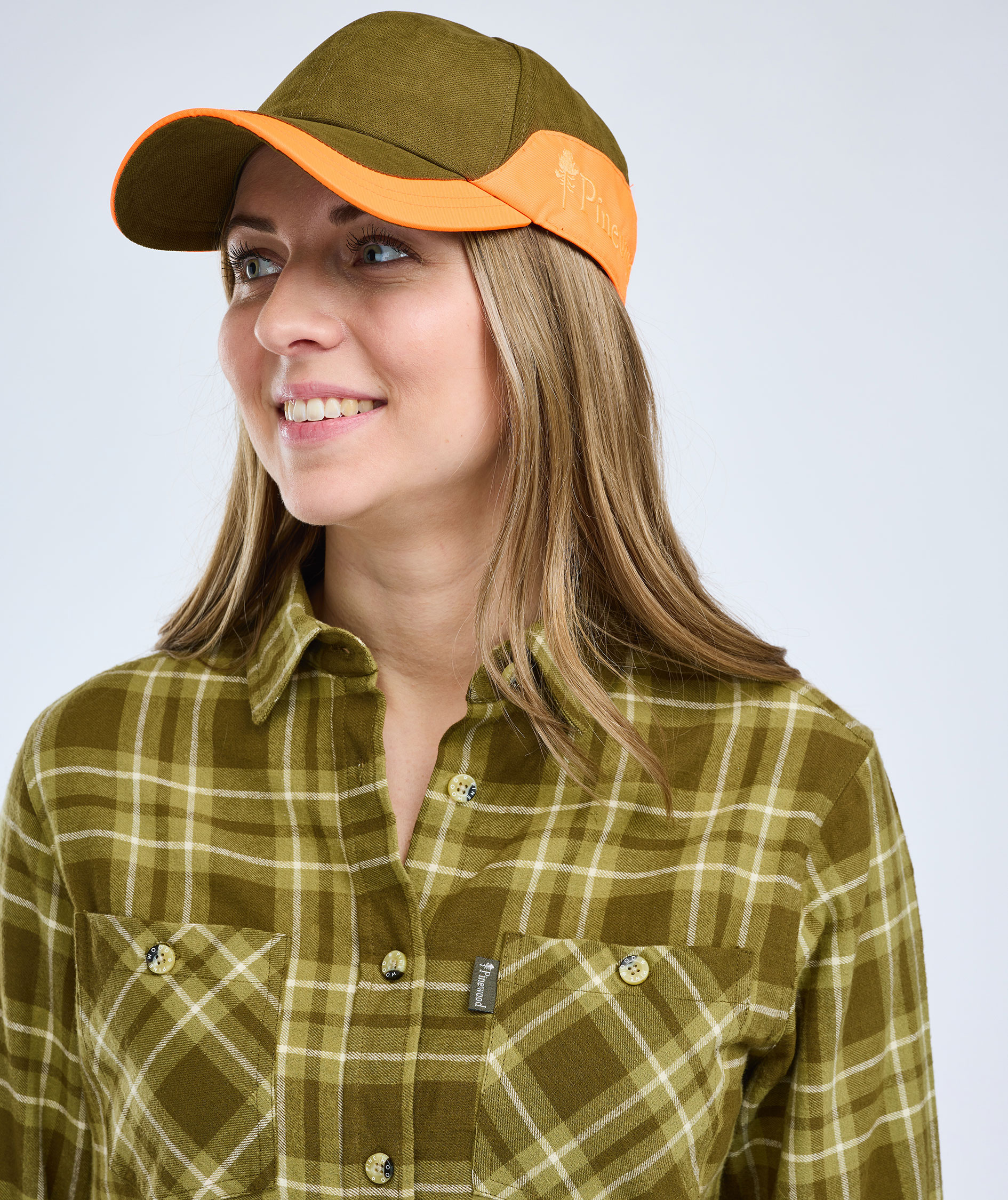 Pinewood H&auml;rjedalen dame flannelskjorte, Olive green, large image number 4