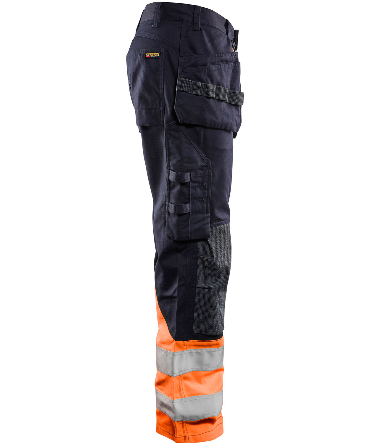 Bl&aring;kl&auml;der Multinorm hantverksbyxa, Marinbl&aring;/Varselorange, large image number 3