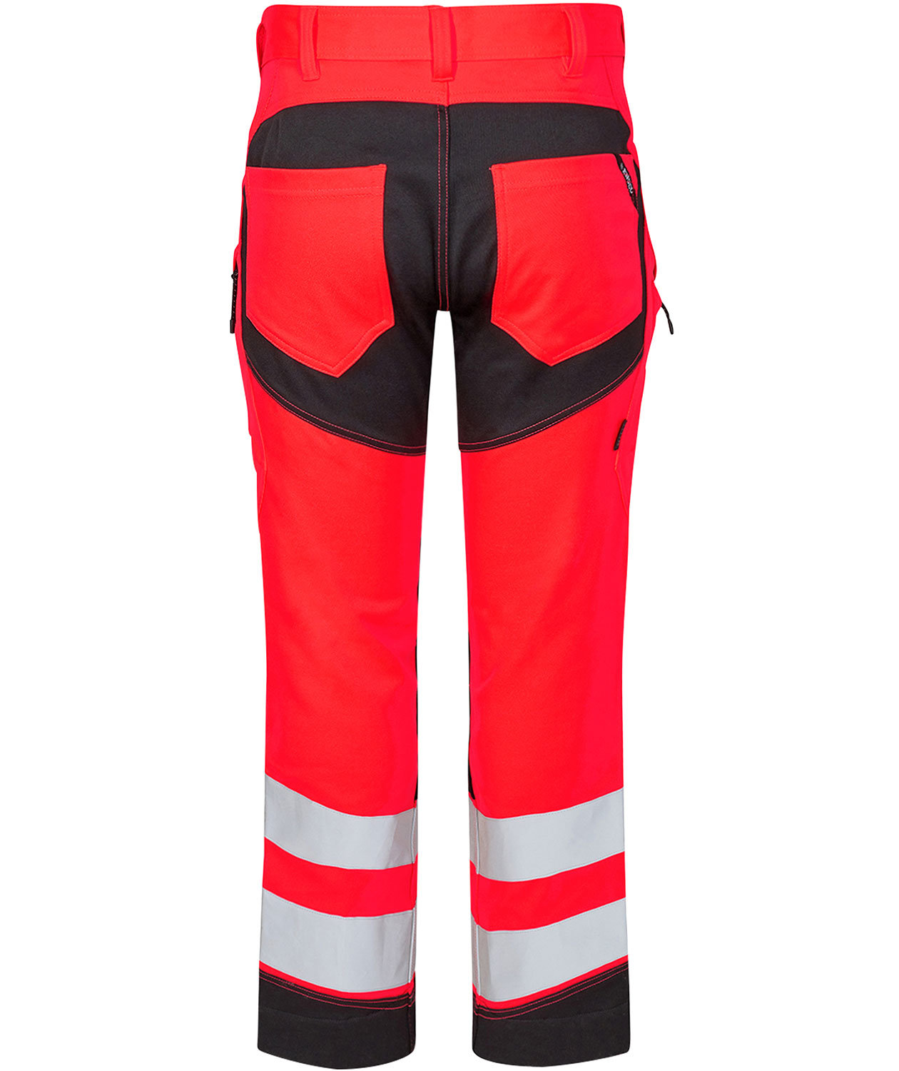 Engel Safety arbejdsbukser, Hi-vis&nbsp;R&oslash;d/Sort