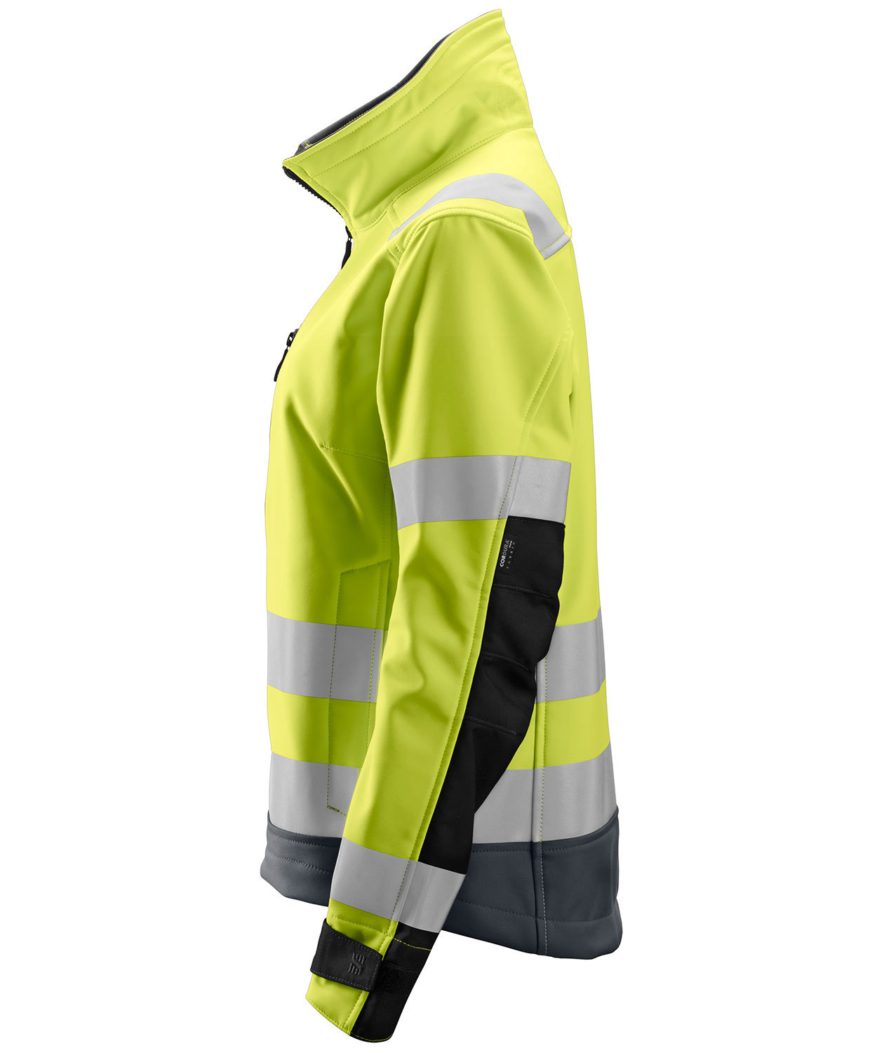 Snickers AllroundWork dame softshelljakke 1237, Hi-Vis Gul/Steel Grey, large image number 3