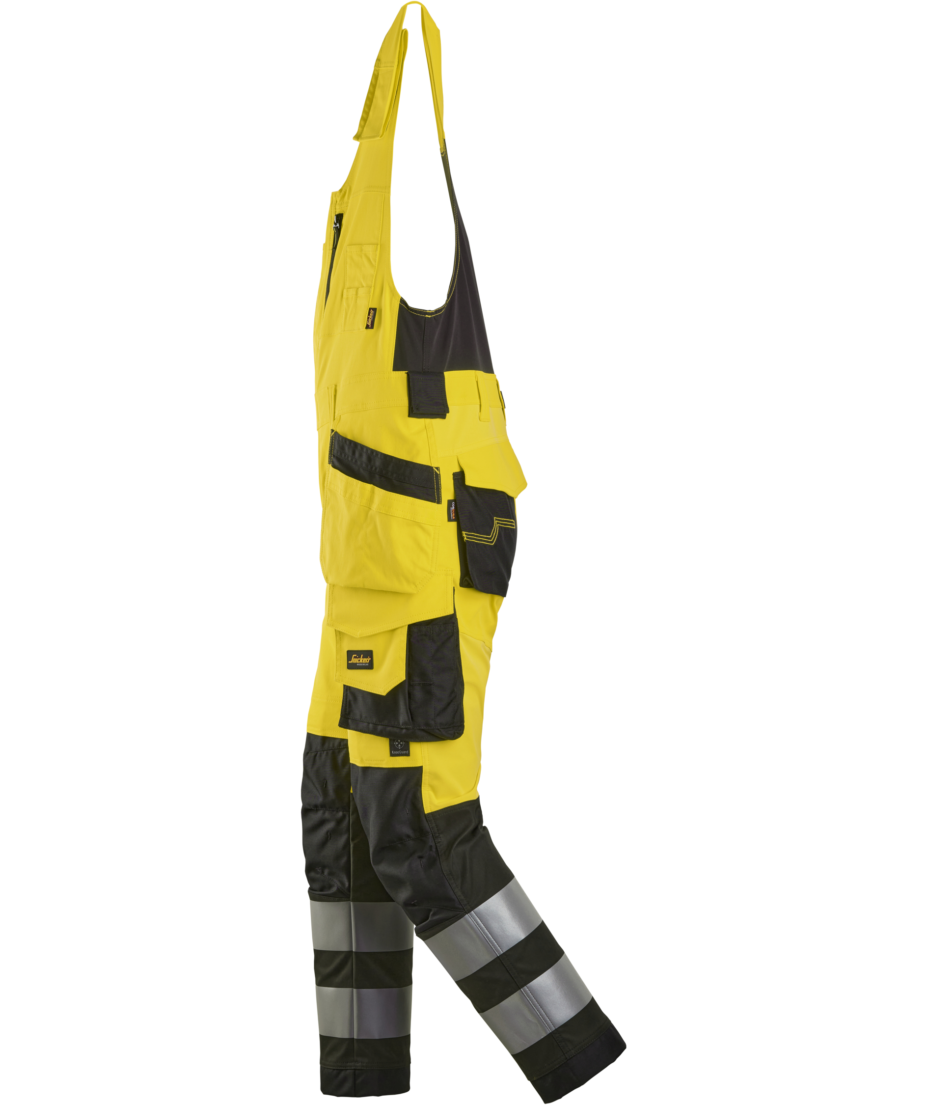 Snickers h&aring;ndverks helbukse 6013, Hi-vis Gul/Svart, large image number 3