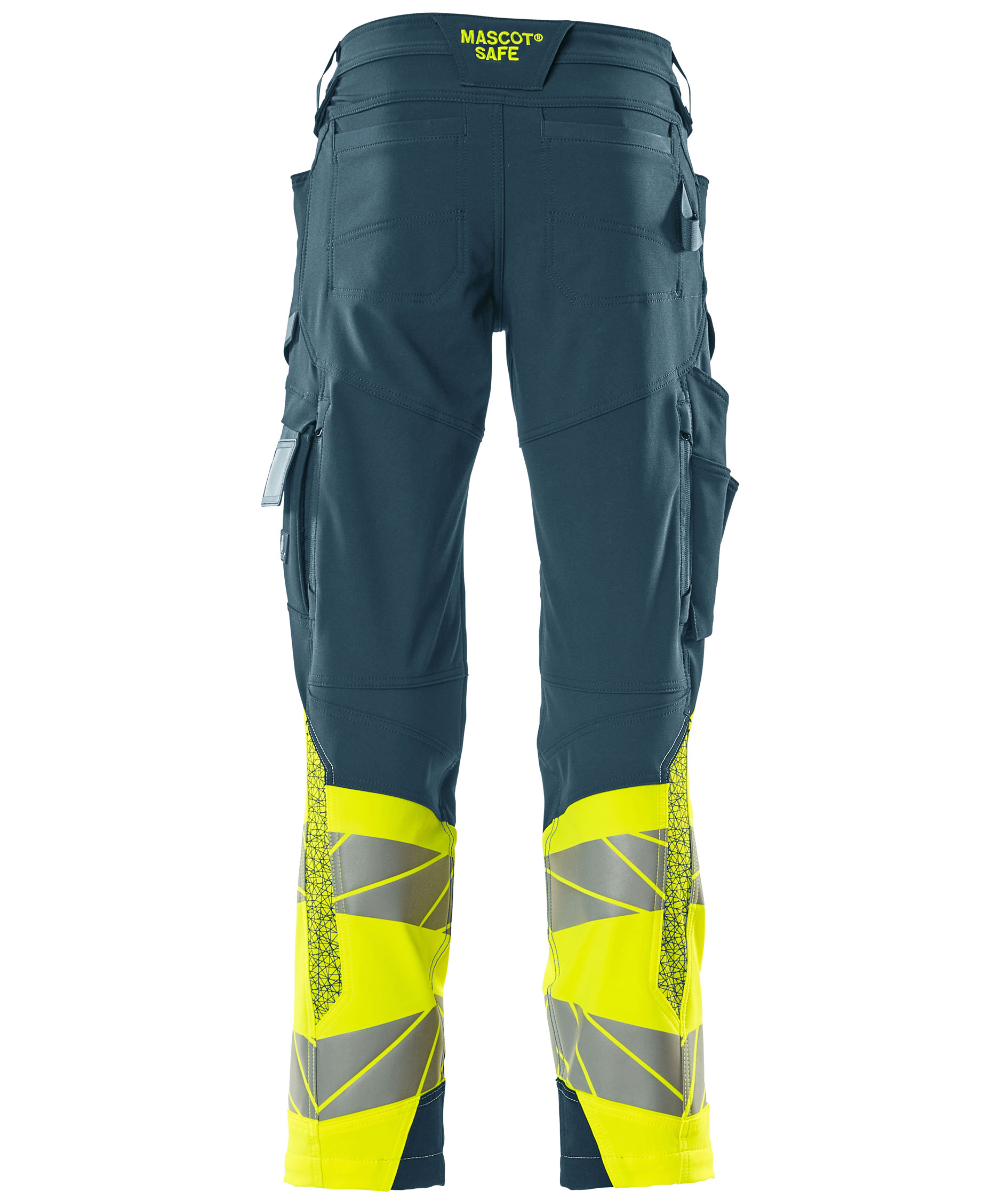 Mascot Accelerate Safe arbejdsbukser full stretch, M&oslash;rk Petroleum/Hi-Vis Gul, large image number 1