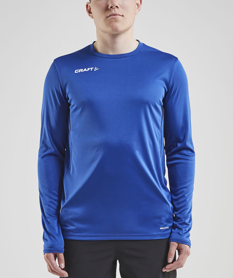 Craft Pro Control Impact l&aring;ng&auml;rmad T-shirt, Navy/Club cobolt