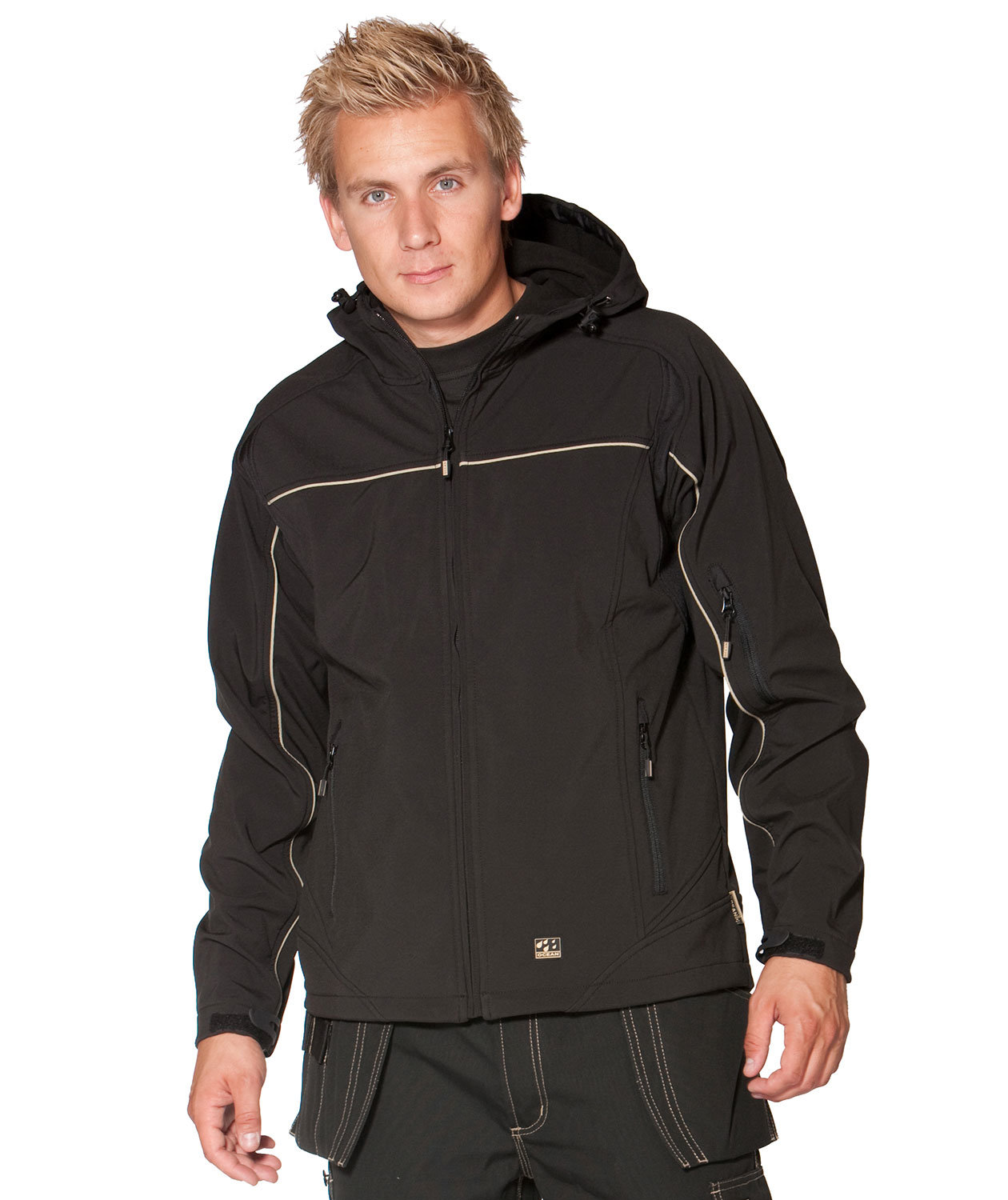 Ocean Thor softshelljakke, Sort, large image number 0