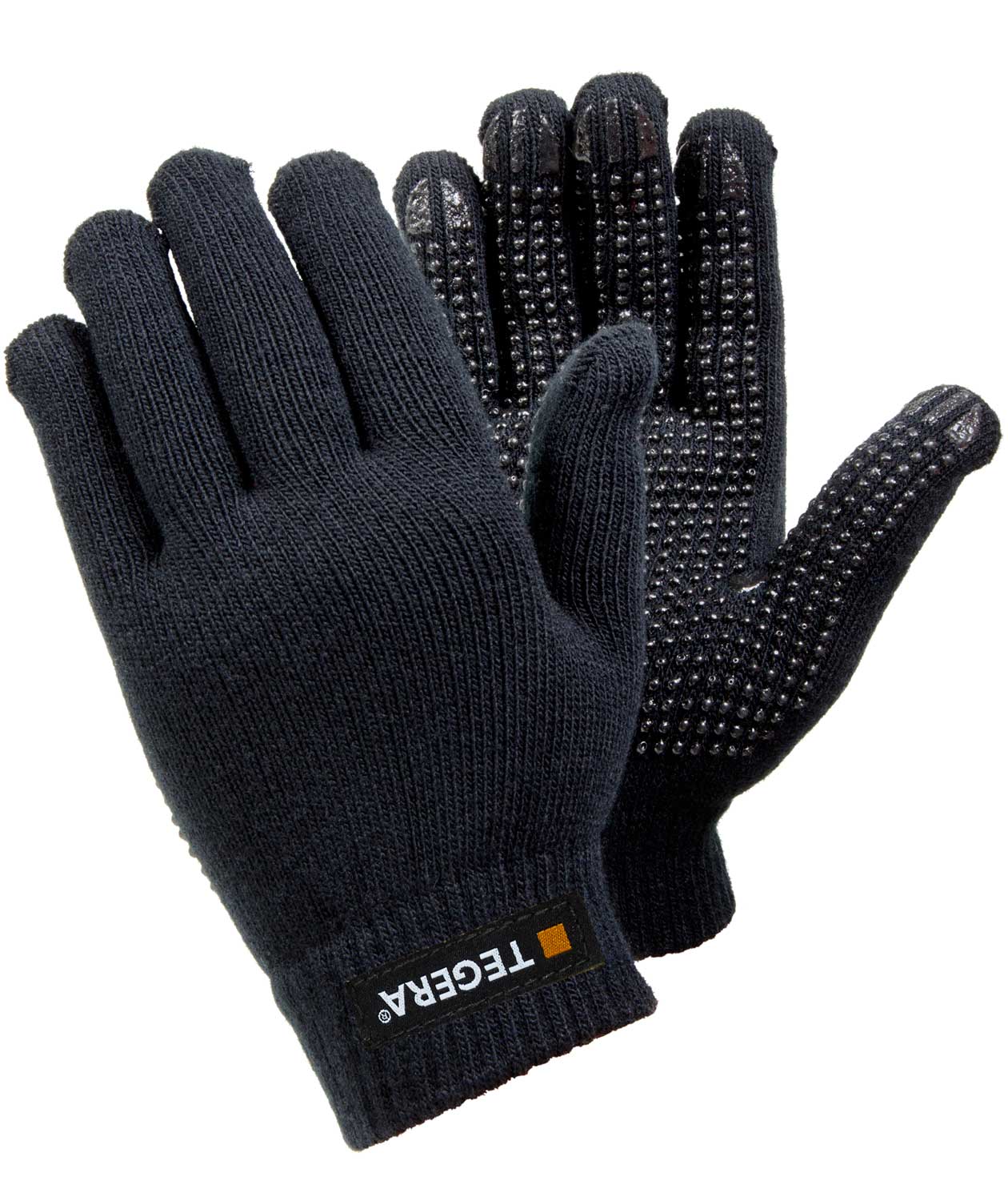 Tegera 795 stickade arbetshandskar, Svart