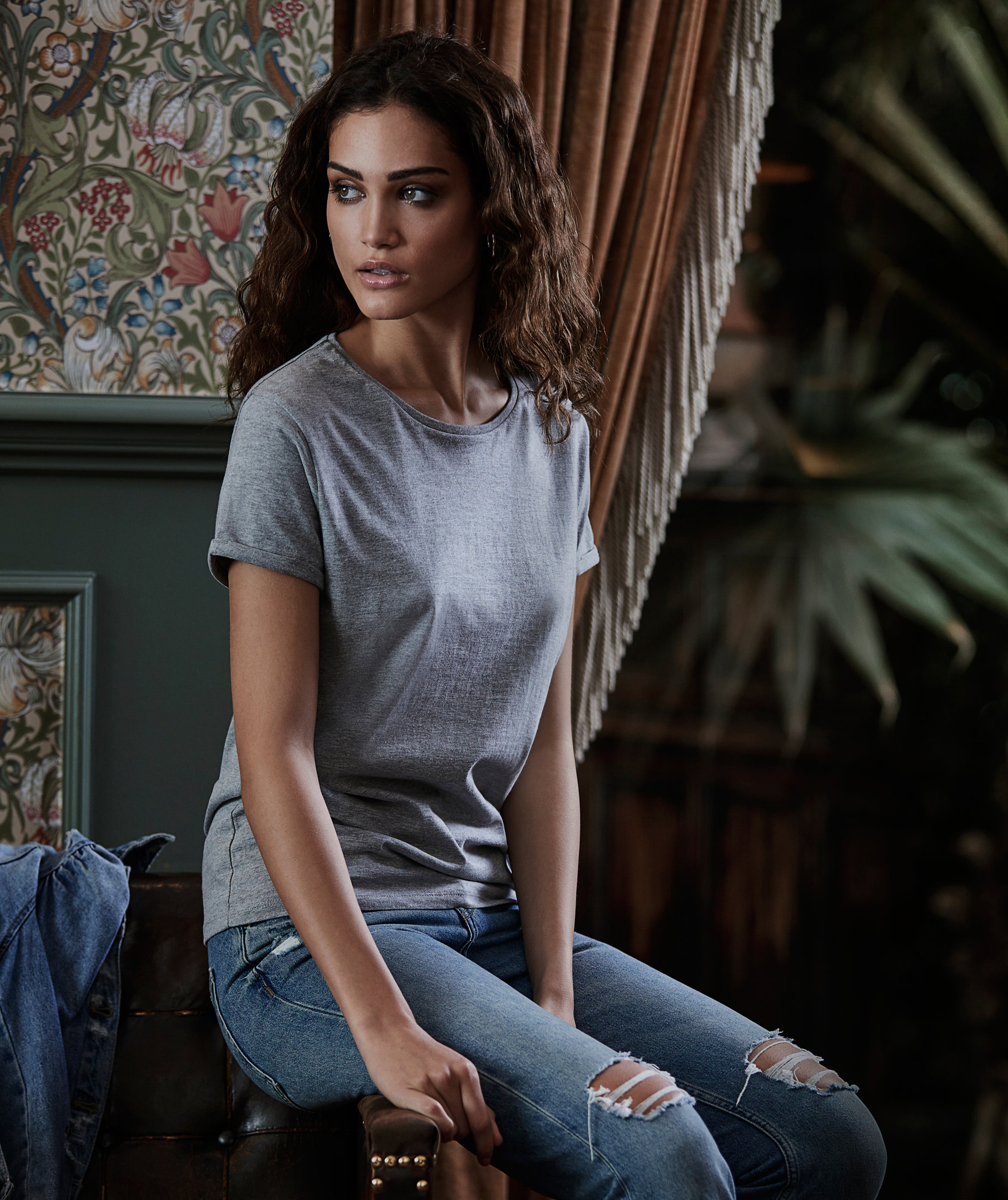 Tee Jays roll-up women's T-shirt