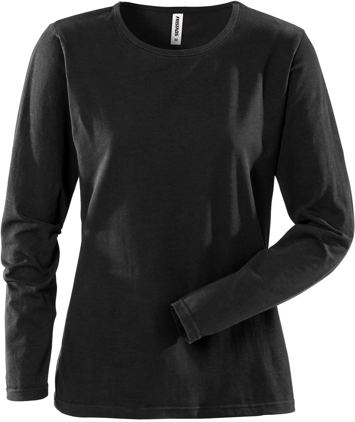 Fristads Acode l&aring;ng&auml;rmad basic T-shirt dam, Svart, large image number 0