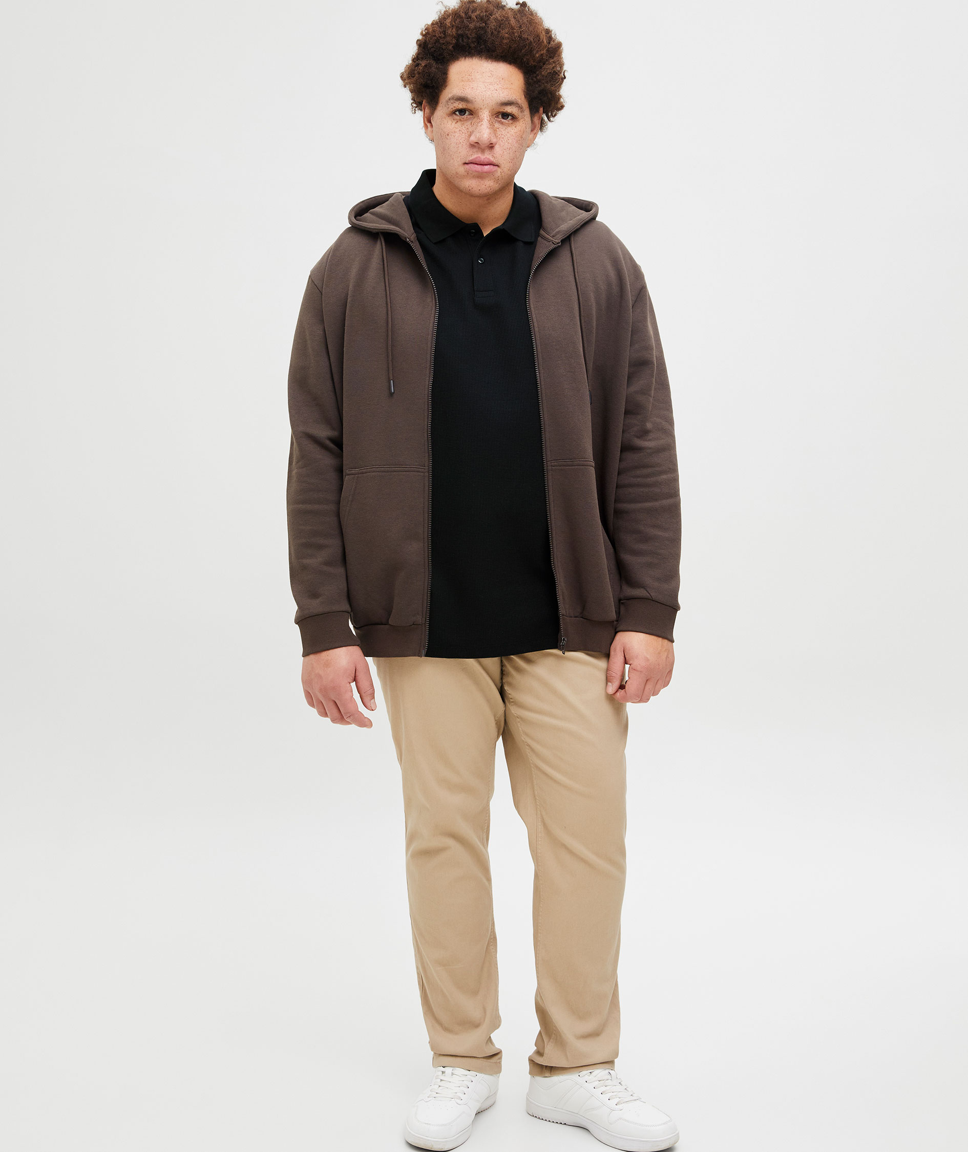 Jack & Jones Plus JJEAUSTIN Polo T-shirt, Black, large image number 6