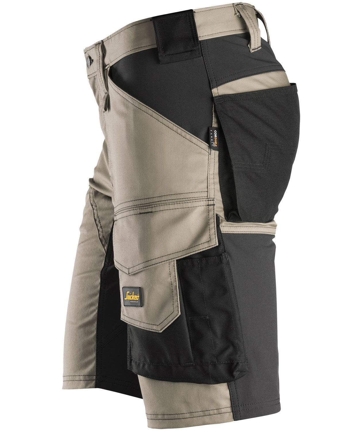 Snickers AllroundWork arbeidsshorts 6143, Khaki/Svart, large image number 2