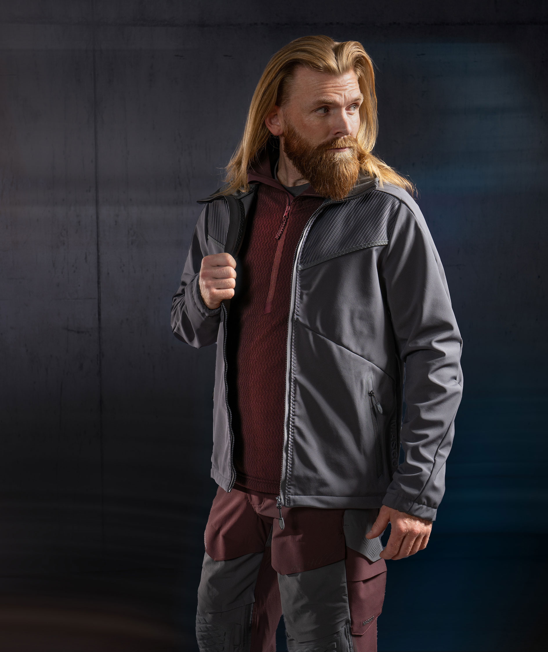 Mascot Customized softshelljakke, Stein gr&aring;, large image number 1