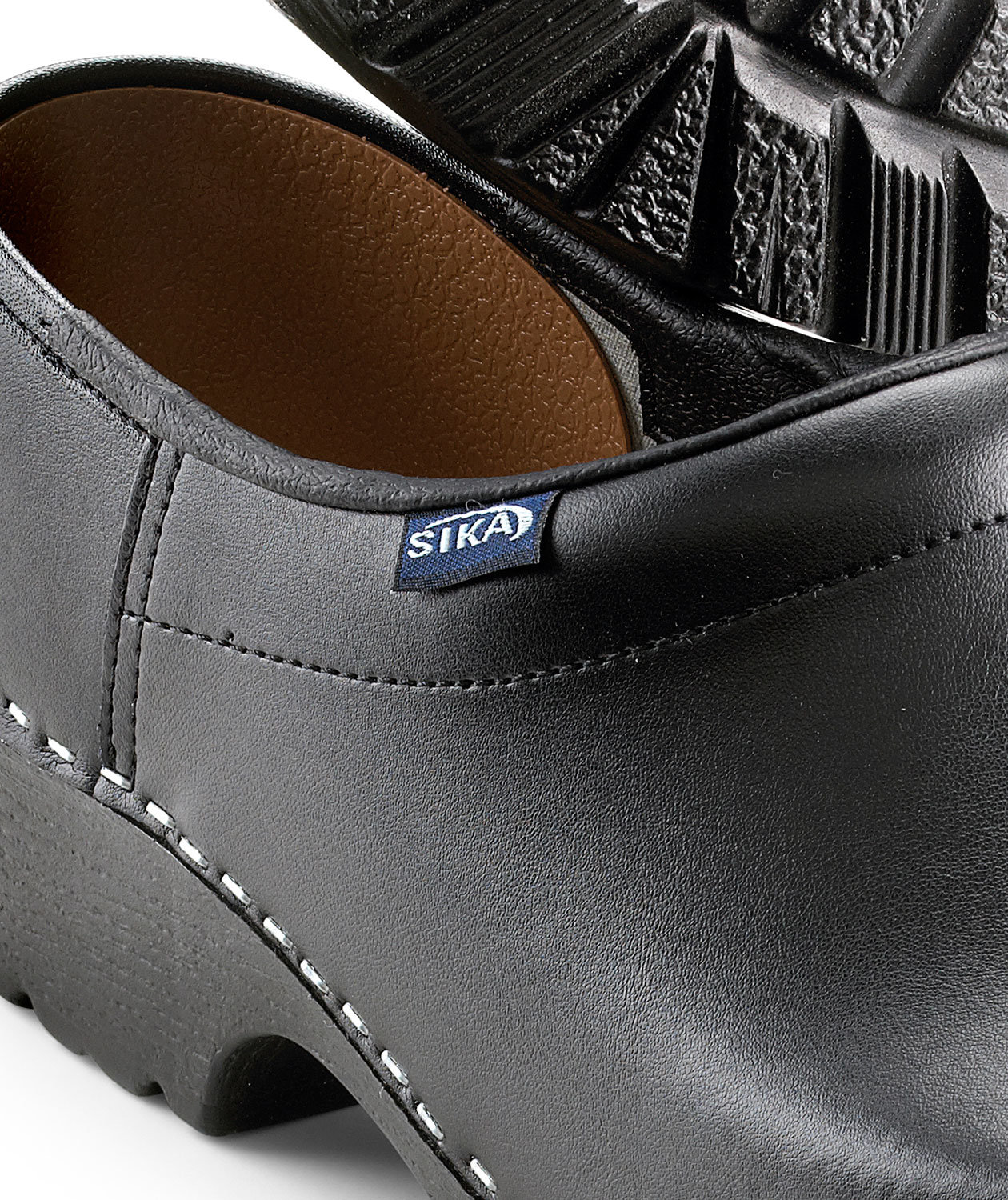 Sika traditionell tr&auml;skor med h&auml;lkappa, Svart