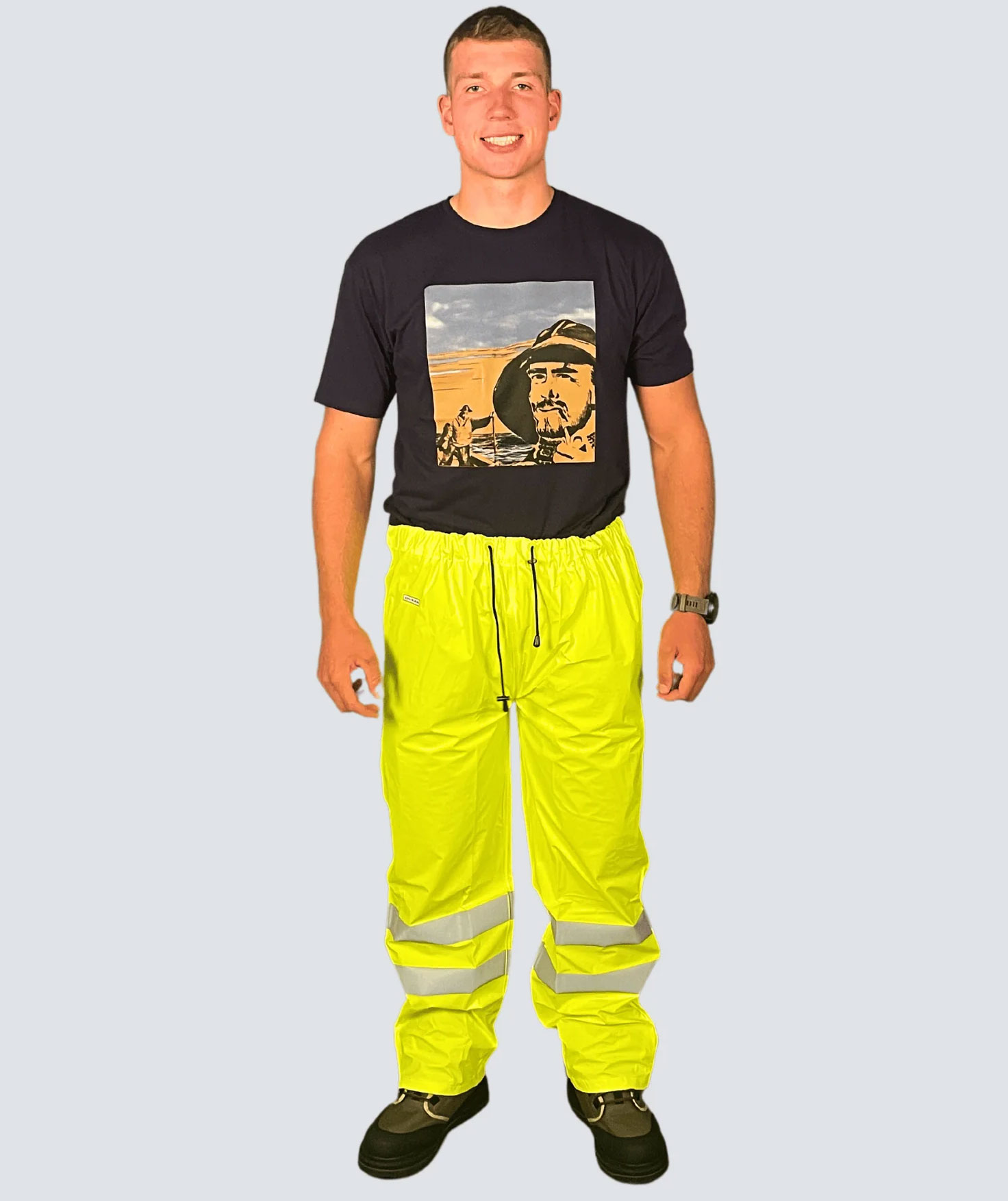 Ocean Beacon Comfort Regenhose, Hi-Vis Gelb, large image number 1
