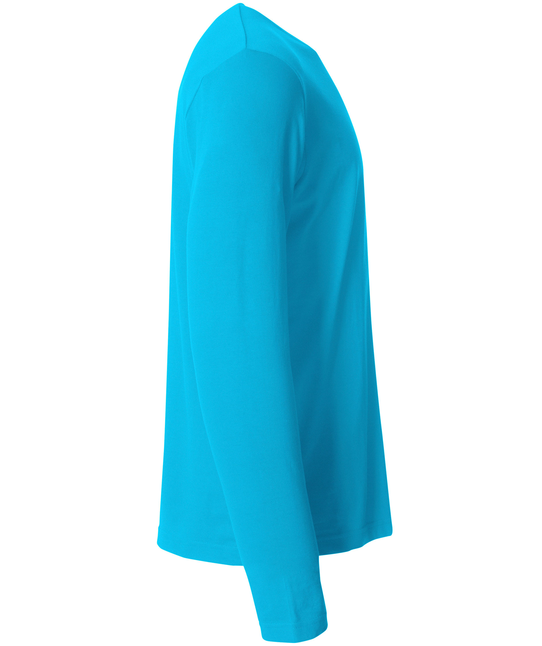 Clique Basic-T lang&aelig;rmet T-shirt, Turquoise, large image number 3