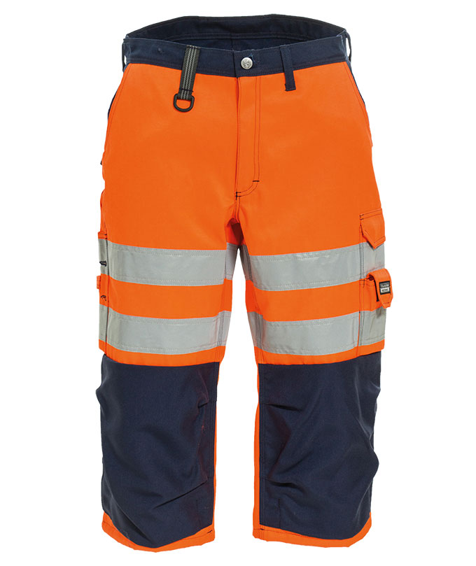 Tranemo CE-ME 3/4-Arbeitshose, Hi-vis Orange/Marine