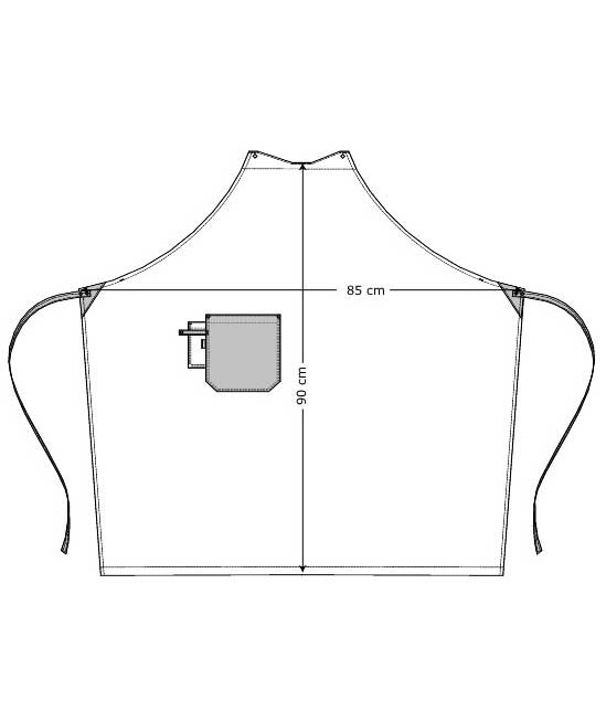 Kentaur Raw snap-on bib apron with pockets, Khaki, Khaki, large image number 2