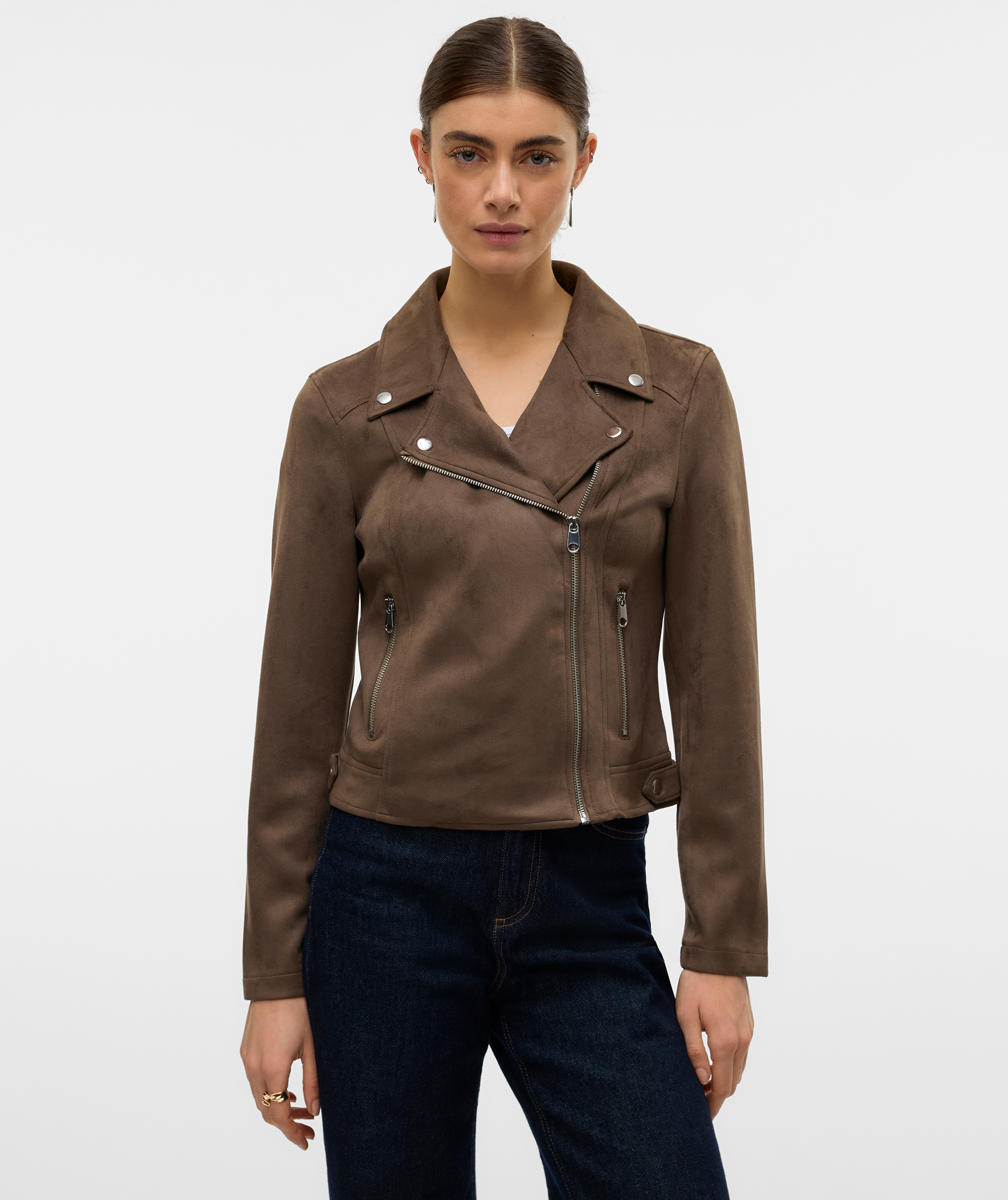 Vero Moda VMJOSE Faux Suede jacket, Chocolate Chip, large image number 5