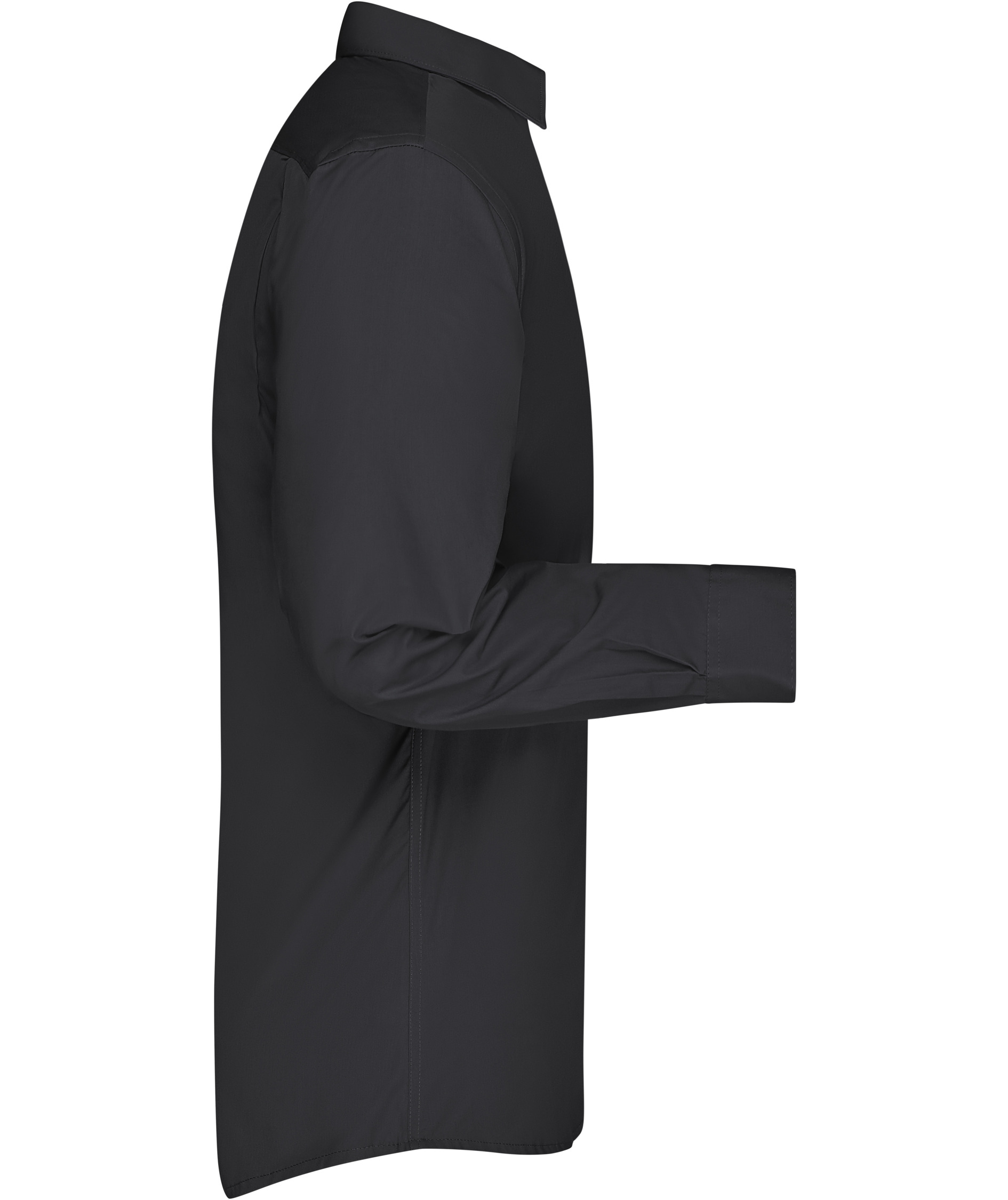 James & Nicholson modern fit  skjorta, Svart, large image number 2