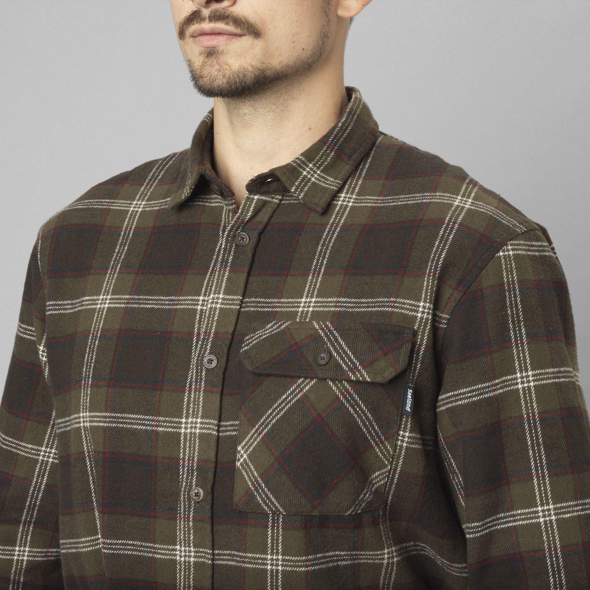Seeland Glen lumberjack shirt, Pine green check, large image number 4