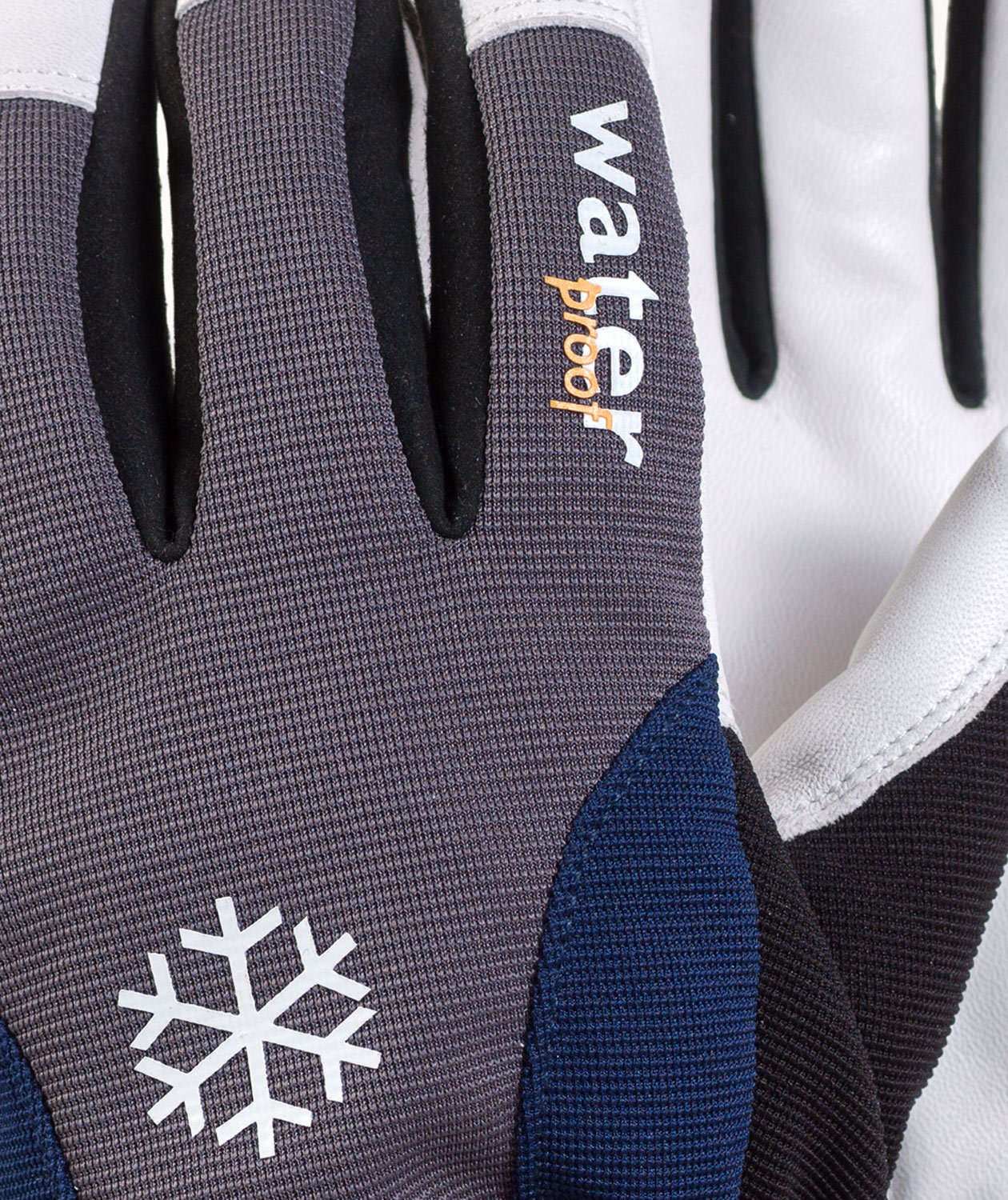 Tegera 292 l&aelig;rhansker, vinterforet, Hvit/Gr&aring;/Svart/Bl&aring;