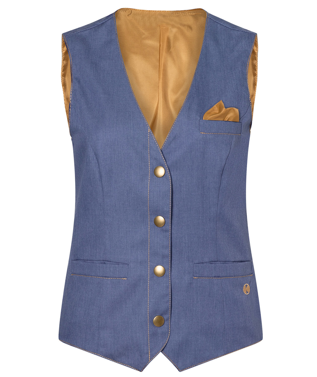 Karlowsky Urban-Style dame vest, Vintage-bl&aring;, large image number 0