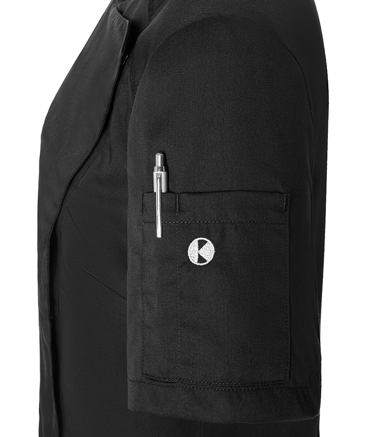 Karlowsky Modern-Look short sleeved chefs jacket, Black, large image number 3