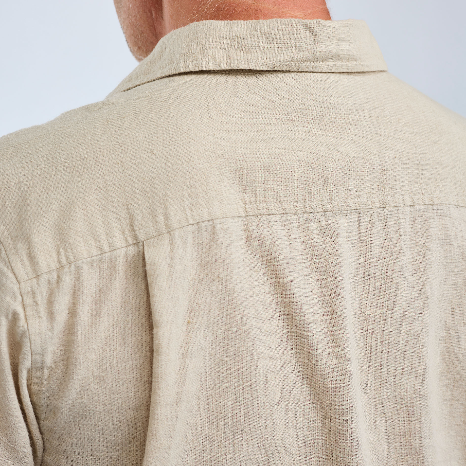 Pinewood V&auml;rnamo kort&aelig;rmet skjorte, Linen Beige, large image number 4