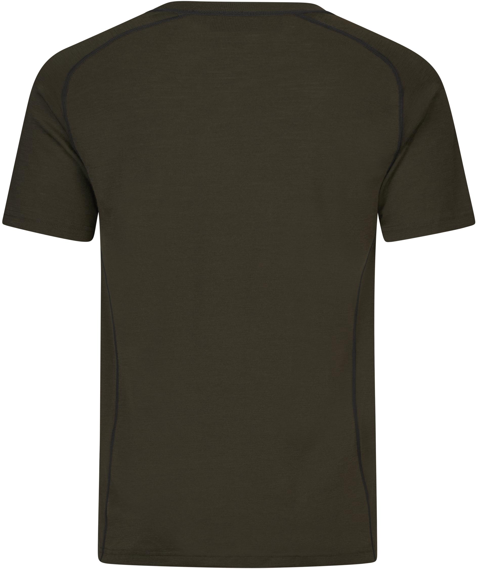 Seeland Apex kort&aelig;rmet baselayer tr&oslash;je med merinould, Pine green